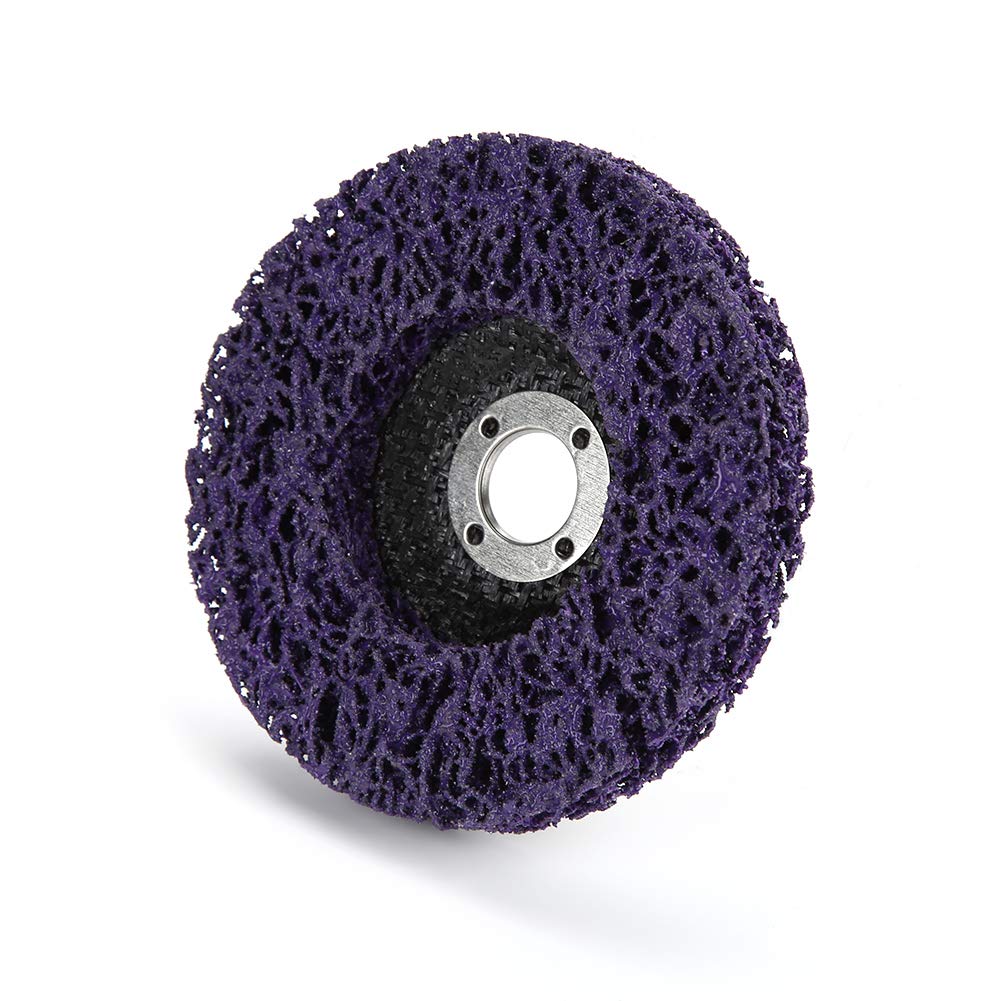 Hilitand 5Pcs Poly Strip Wheel Discs - Paint & Rust Removal Tool, High-Quality Angle Grinder Discs 10000 RPM 60 Grit (Purple) - Perfect for Metal Surface Prep, Auto Body Work & DIY Projects