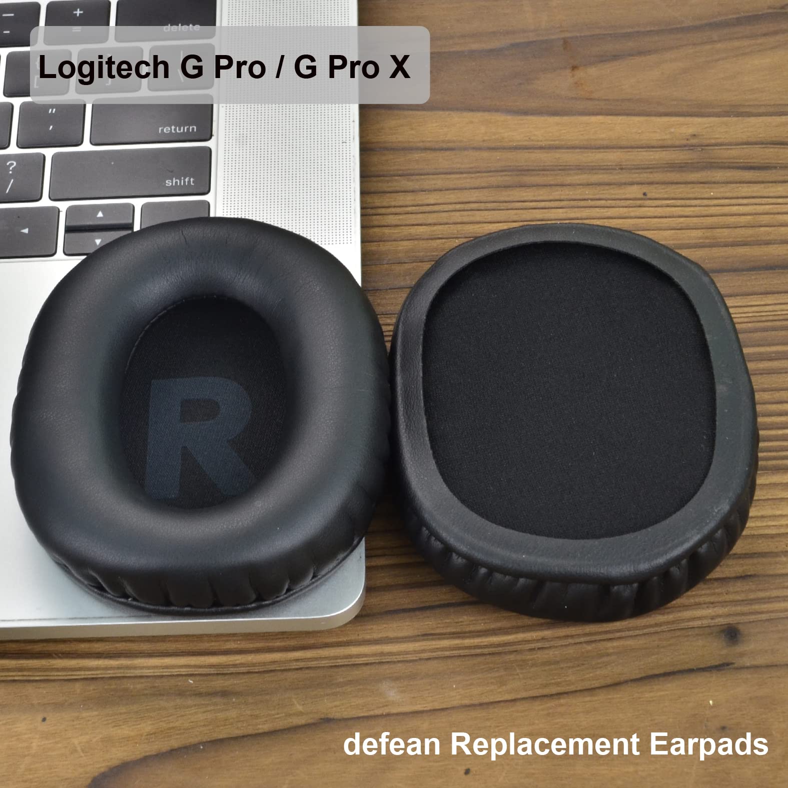Defean Replacement Ear Pads for Logitech G PRO X & G PRO Gaming Headset - High-Density Noise Cancelling Foam Cushions (Protein PU Leather) - Perfect for Gaming, Streaming & Office Use
