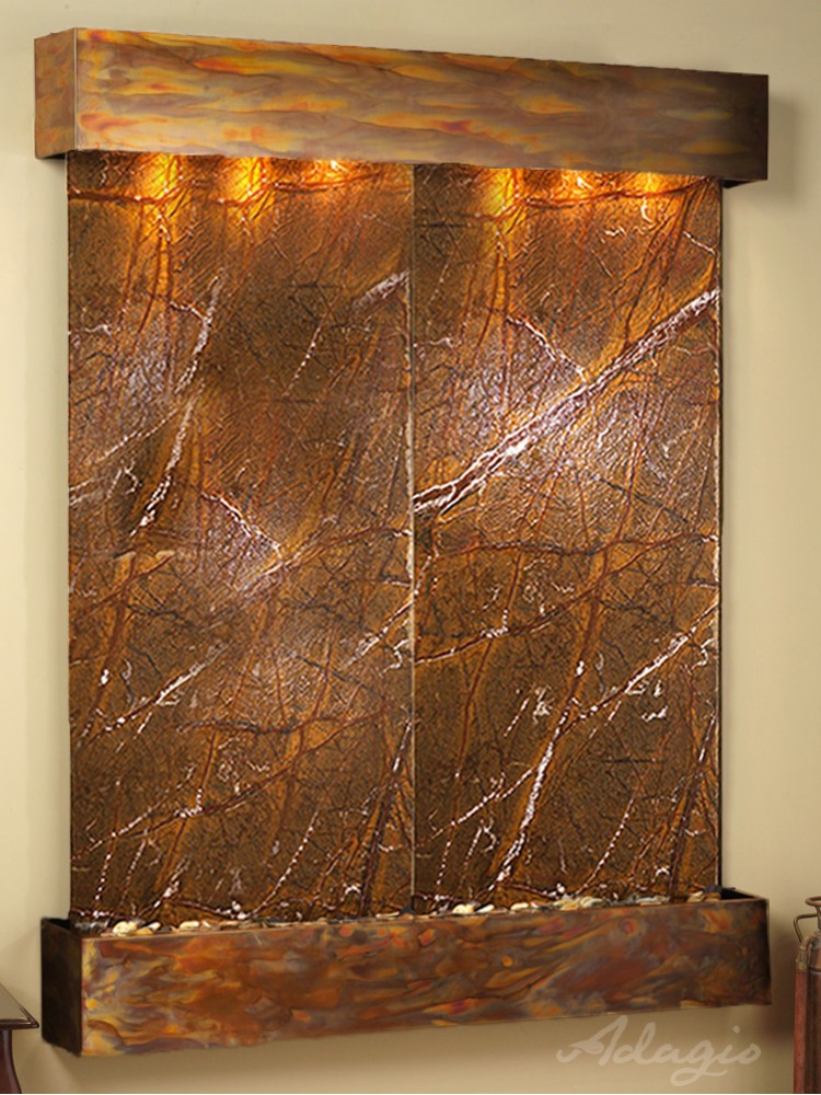 Adagio Majestic River Square Rustic Copper Brown Marble Countertop | MRS1006 | Perfect for Kitchen Islands, Bathroom Vanities & Home Decor