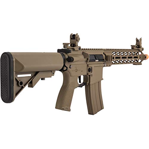 Lancer Tactical Enforcer Hybrid Gen 2 Battle Hawk Airsoft AEG Rifle - High FPS 395 | Tan Color | for Outdoor Skirmishes & Tactical Training