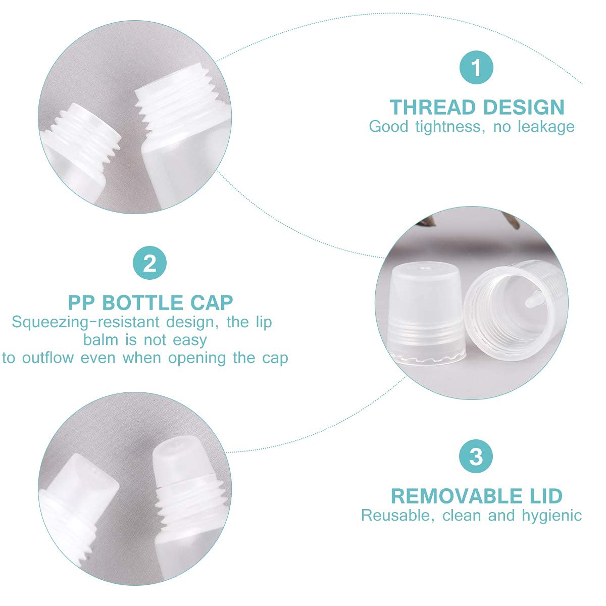 10ml Clear Unbreakable Lip Gloss Tubes - Empty Refillable Lip Balm Containers for DIY Cosmetics, Oblique Mouth Design (Pack of 6) | Perfect for Travel, Makeup Artists & Home Beauty Kits