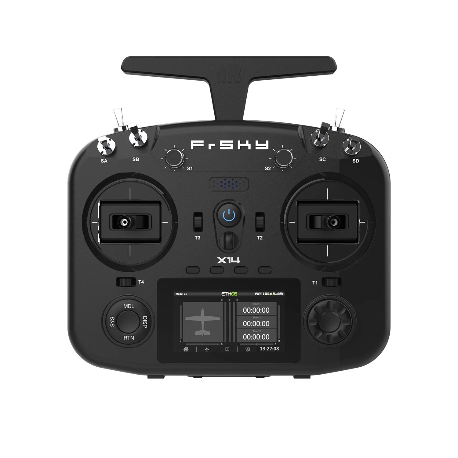 FrSky TWIN X14 2.4G Radio Transmitter System - FCC & EU Certified Dual-Band Controller with Battery for RC Hydraulic Excavators, Tractors, and Loaders (Receiver Not Included) - Perfect for Construction Site Simulation and Heavy Equipment Remote Control Operations