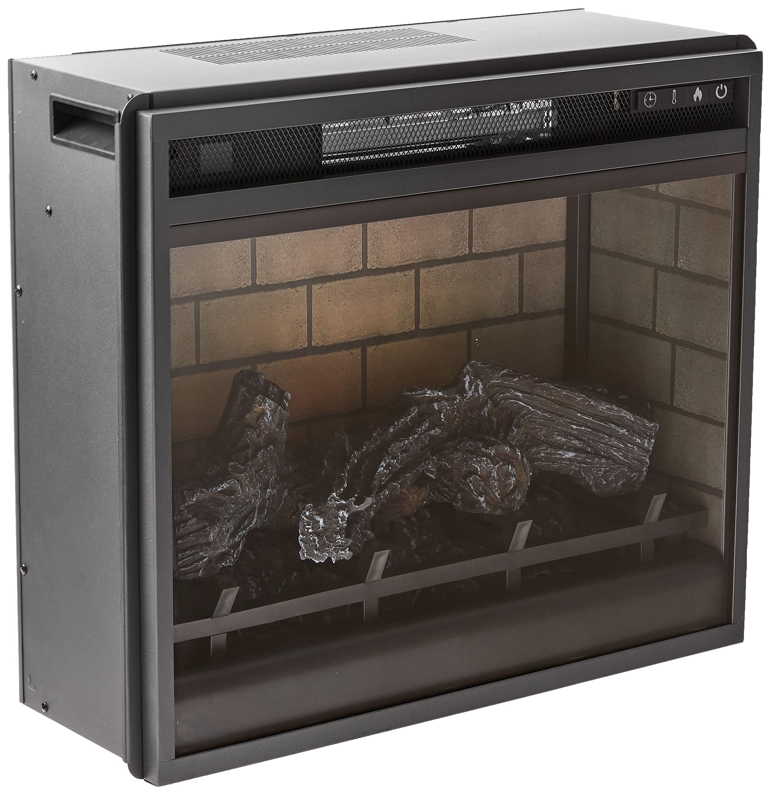Signature Design by Ashley Large Black Infrared Fireplace Insert - Perfect for Living Room, Bedroom & Home Entertainment Areas