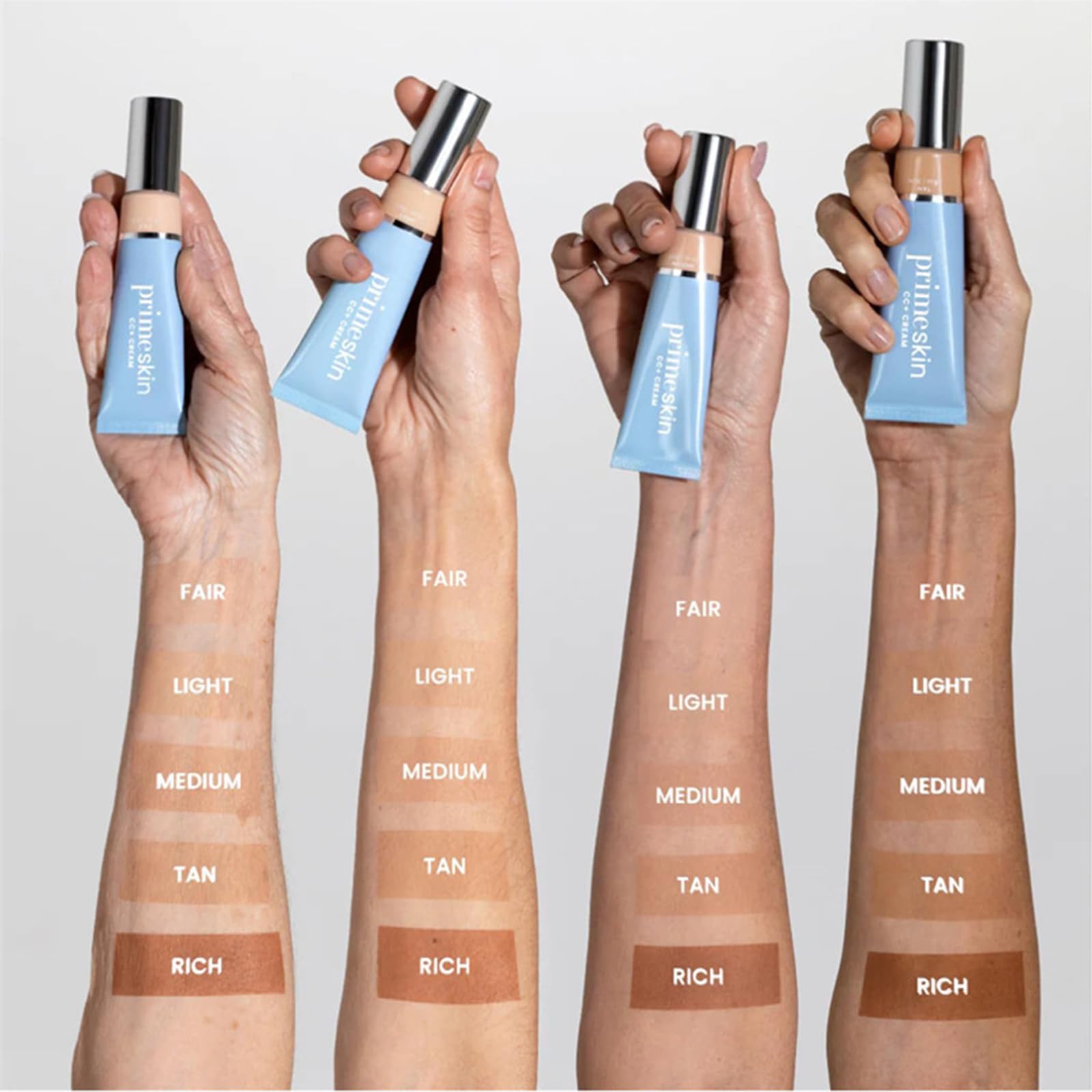 PrimeSkin CC+ Cream Liquid Foundation with SPF - 30ml Full Coverage, Anti-Aging & Hydrating Makeup for Mature Skin - Lightweight Foundation for Women - Shade 05 (Natural Beige) - Perfect for Daily Wear & Special Occasions