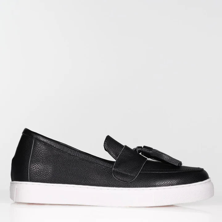 Milano Black Loafer Shoes for Men - Premium Italian Leather Slip-On Dress Shoes for Business & Casual Wear