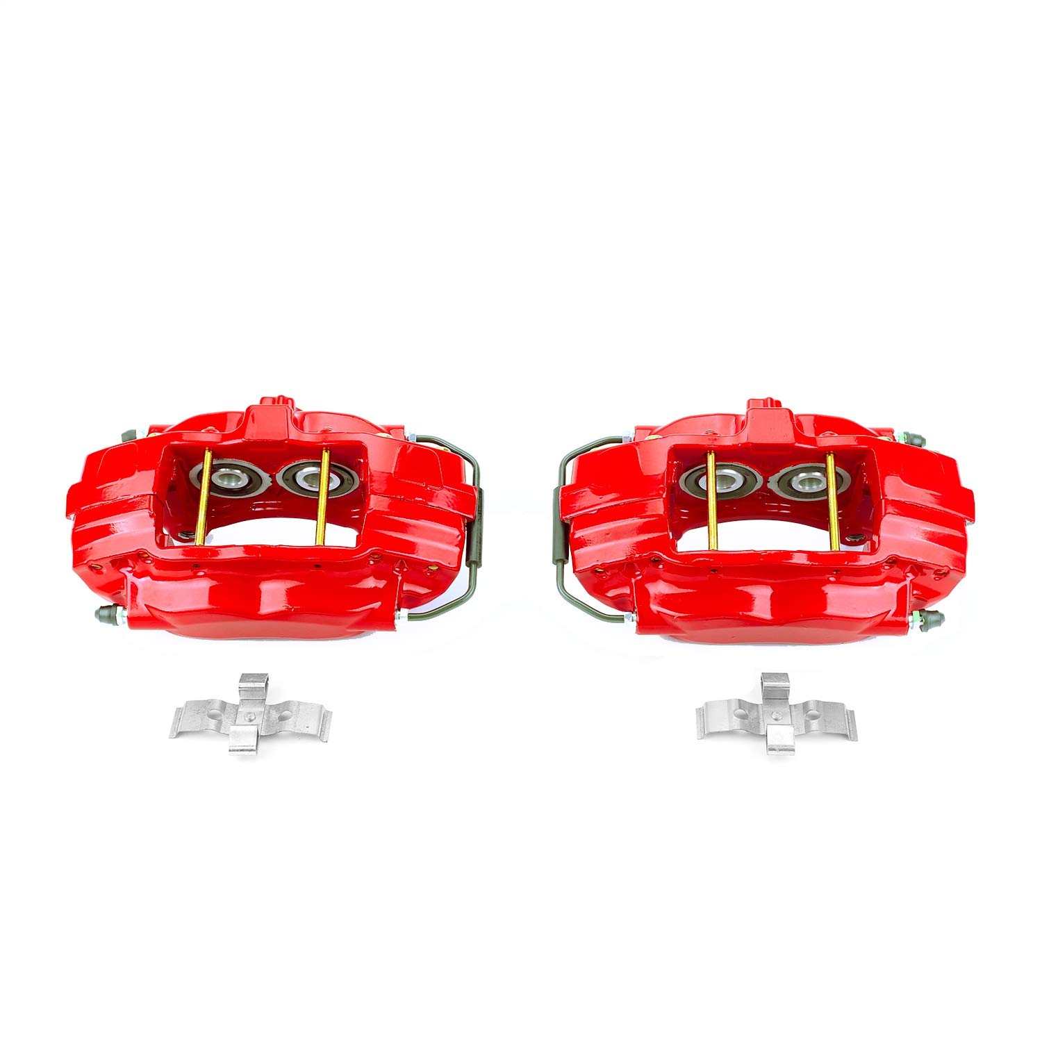 Power Stop S5084 Rear High-Temperature Red Powder-Coated Brake Calipers - Compatible with Chrysler 300, Dodge Challenger, Dodge Charger, Dodge Magnum & Jeep Grand Cherokee - Perfect for Performance Upgrades & Off-Road Adventures