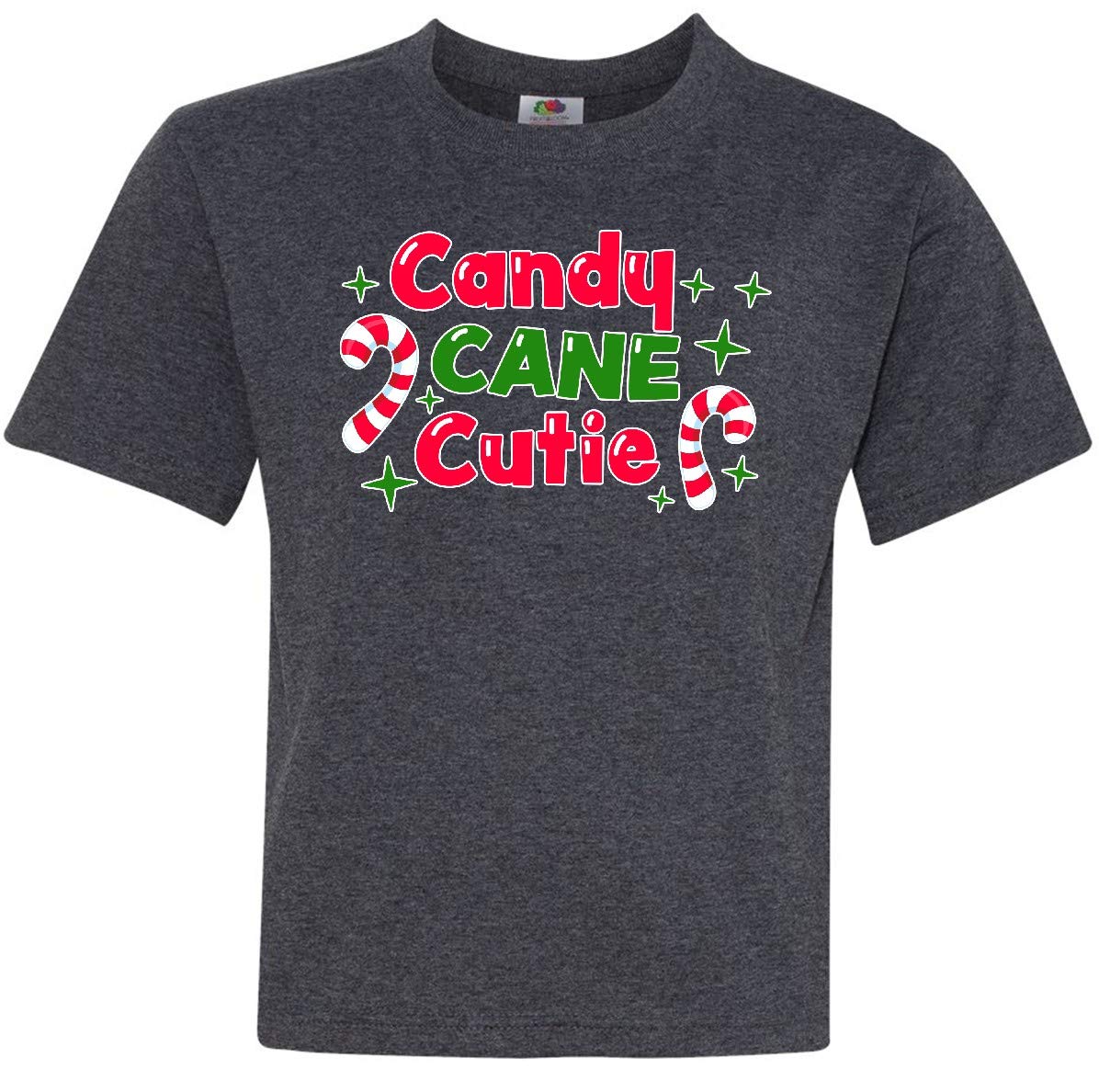 Inktastic Christmas Candy Cane Cutie Youth T-Shirt - Festive Holiday Apparel for Kids & Teens - Perfect for Christmas Parties, Family Gatherings & Holiday Photos