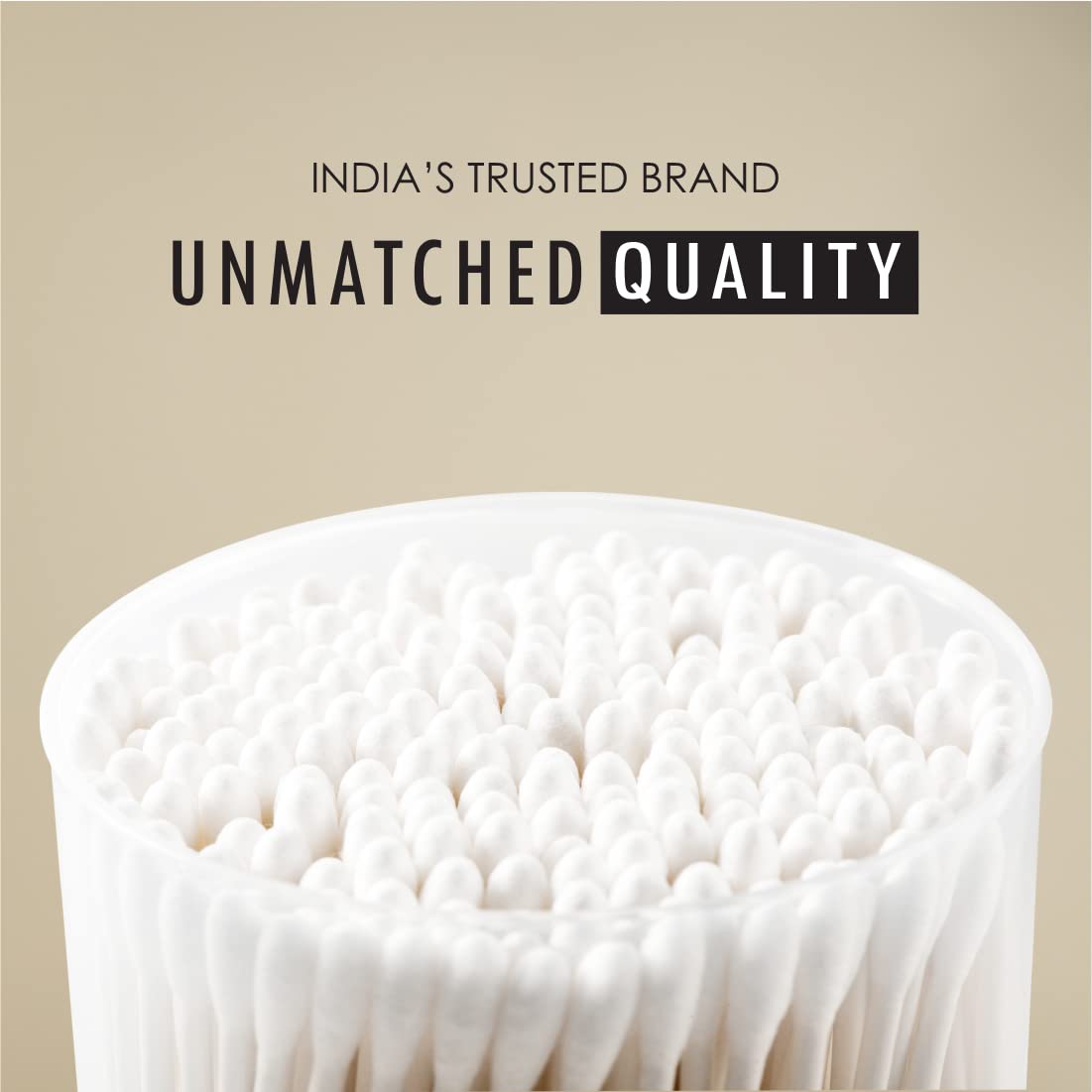 Premium Cotton Swabs with White Paper Sticks - 100/200 Tips per Jar (Pack of 4) | Gentle Ear Cleaning, Makeup Application & First Aid Care | Hypoallergenic & Eco-Friendly