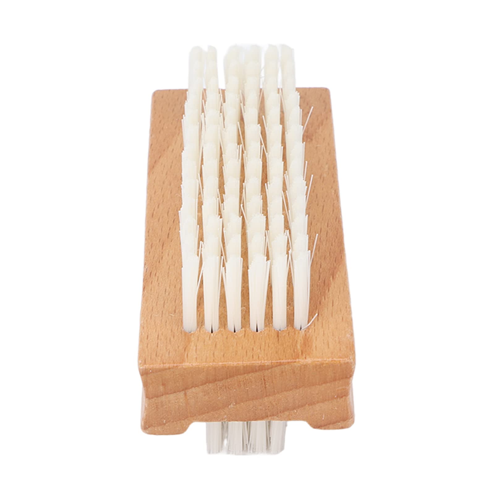 Toenail Cuticle Brush - Portable & Multifunctional Wooden Nail Cleaning Brush for Manicure & Pedicure - Double Sided, Abrasion Resistant - Perfect for Home Spa & Professional Nail Care