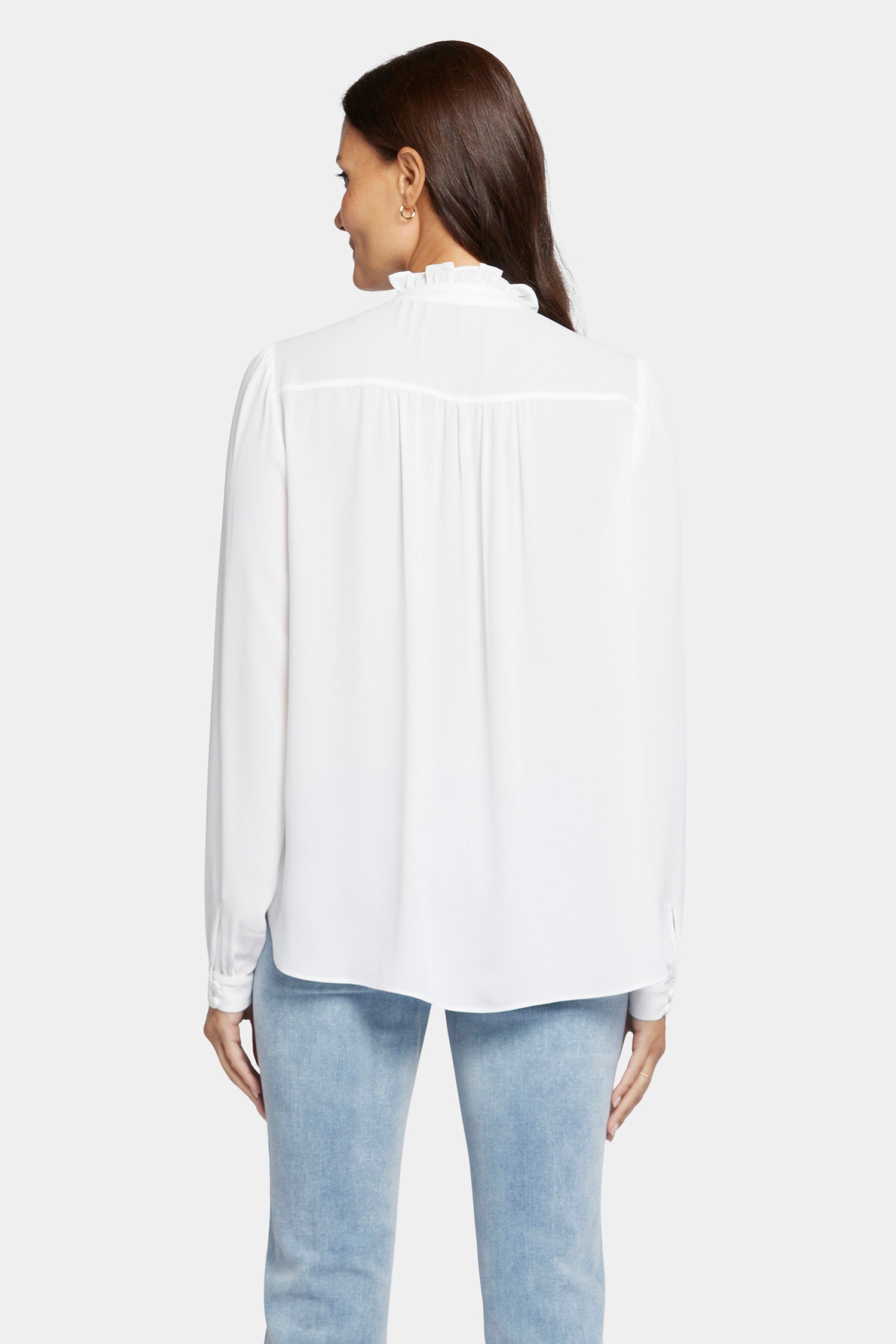 Hannah Blouse Women's Fashion Top in Optic White - Perfect for Office Wear, Casual Outfits & Special Occasions