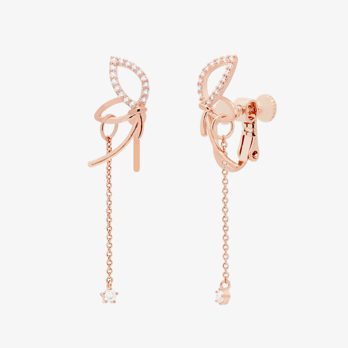 Angled Knot Drop Clip-On Earrings for Women - Boho Chic Dangle Earrings for Parties, Weddings & Everyday Wear