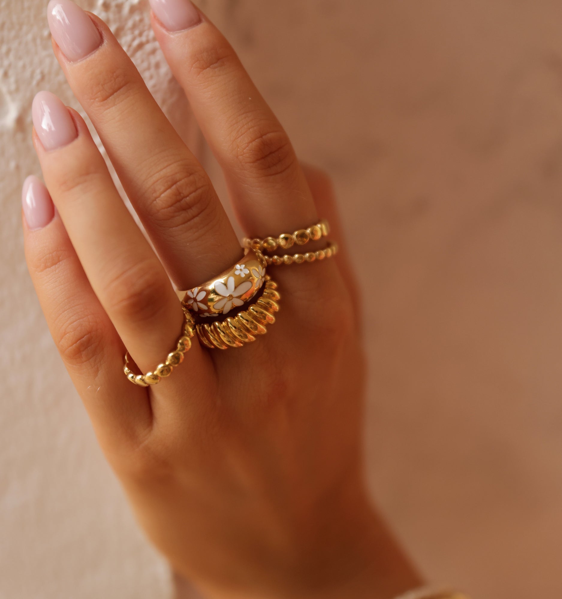 Medium Beaded Ring for Women - Elegant Stackable Boho Jewelry - Perfect for Everyday Wear, Parties & Gifts