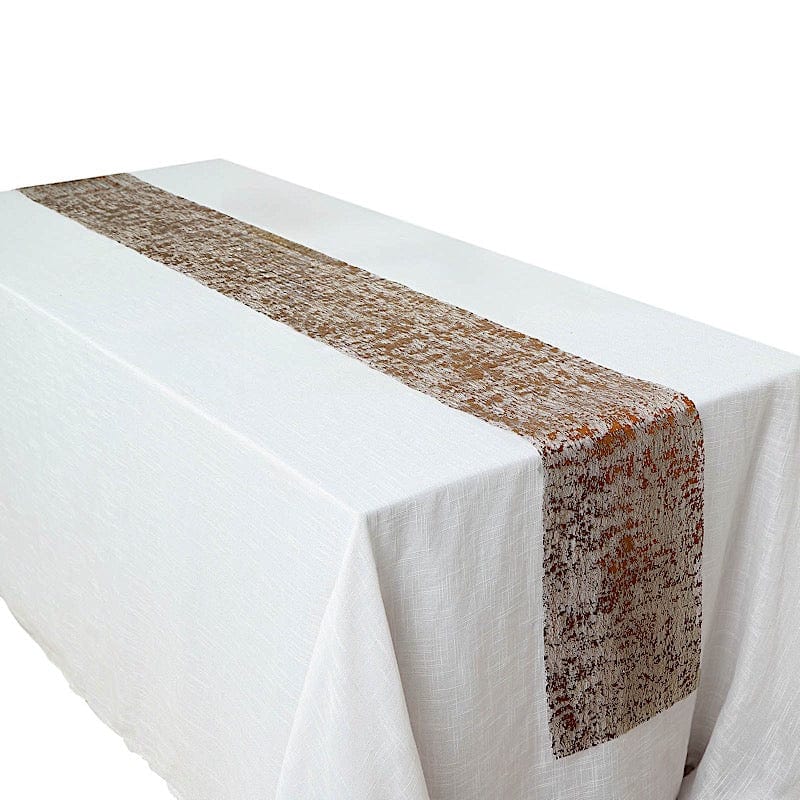 11x108 Inch Metallic Thin Mesh Polyester Table Runner - Elegant Wedding Linens & Party Decor for Banquets, Receptions, and Special Events