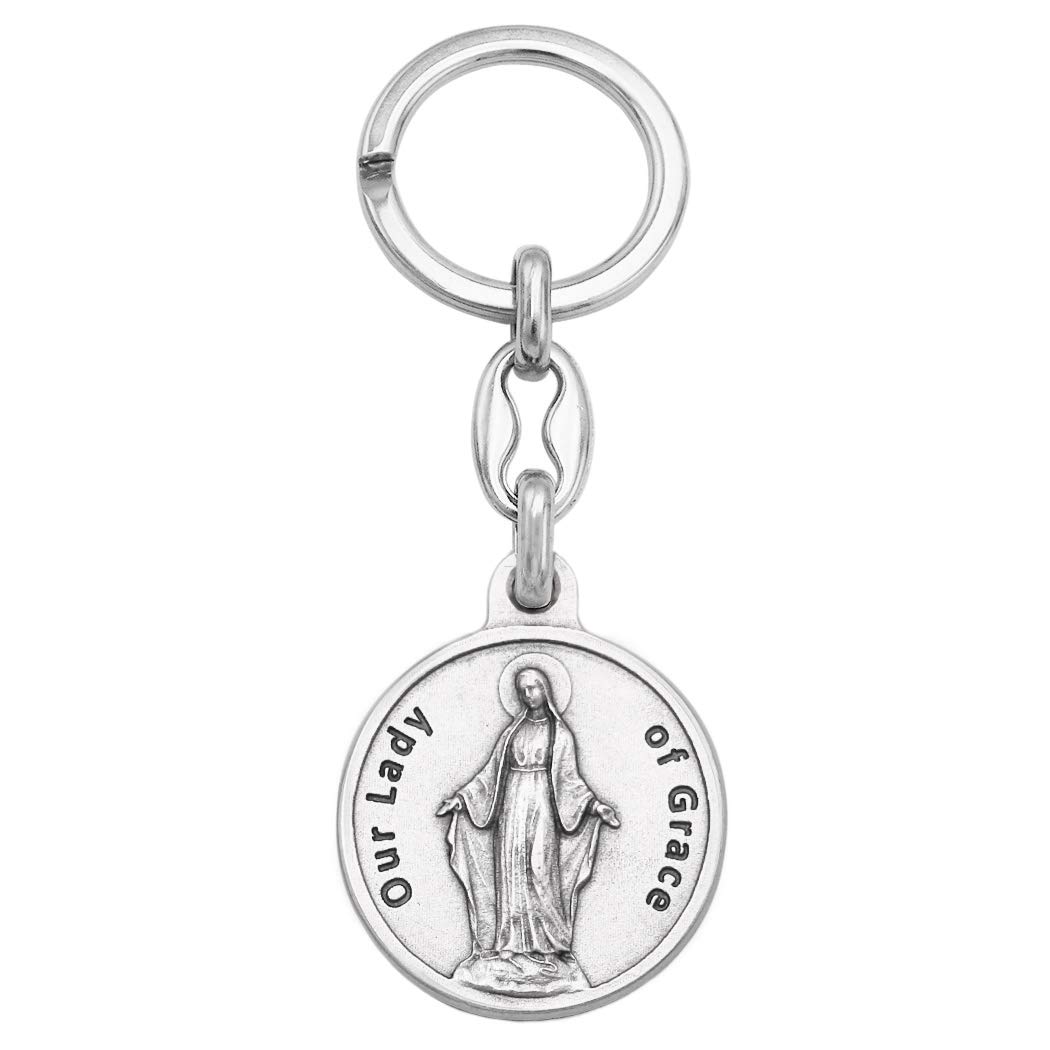 Rosemarie Collections Religious Prayer Token Keychain - Inspirational Gift for Christians, Baptism, First Communion & Daily Devotion