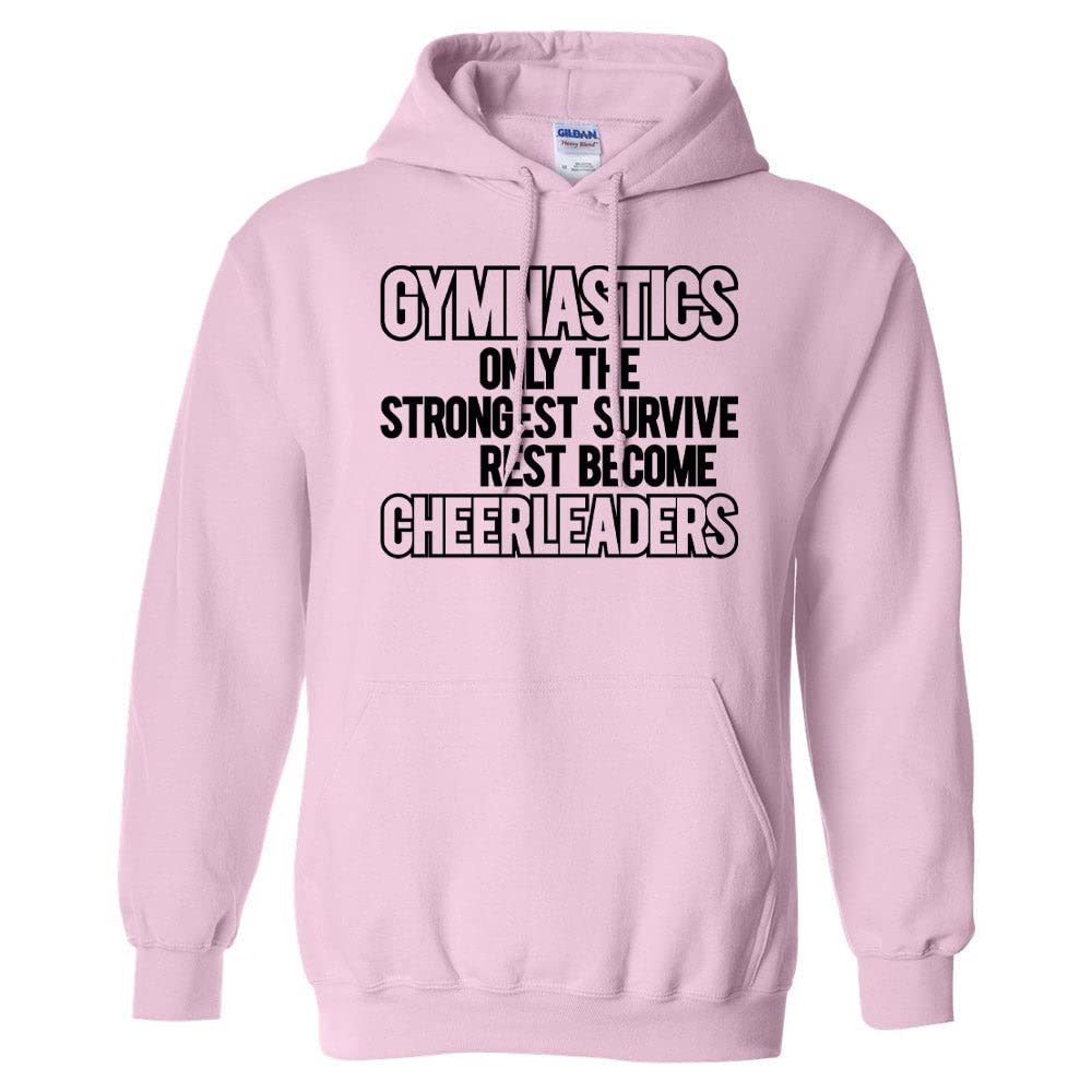 Unisex Gymnastics Hoodie - Only The Strong Survive Motivational Sweatshirt for Athletes & Fitness Enthusiasts | Perfect for Training, Workouts & Gym Sessions