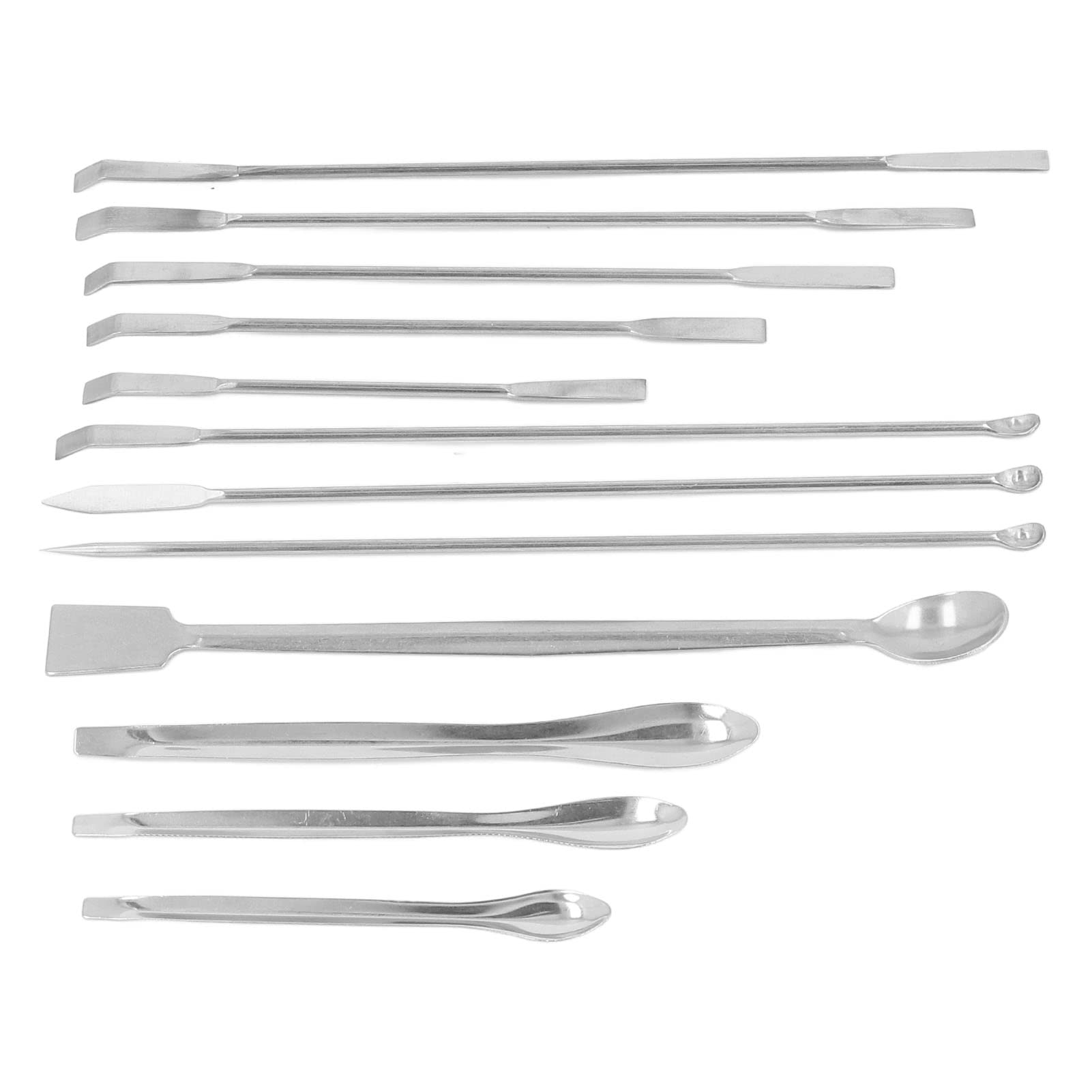**Double-Ended Laboratory Spatula Set - Stainless Steel Lab Scoop & Scraper Tool for Reagent Handling, Medicine Mixing & Cooking (Ideal for Labs, Kitchens & DIY Projects)**