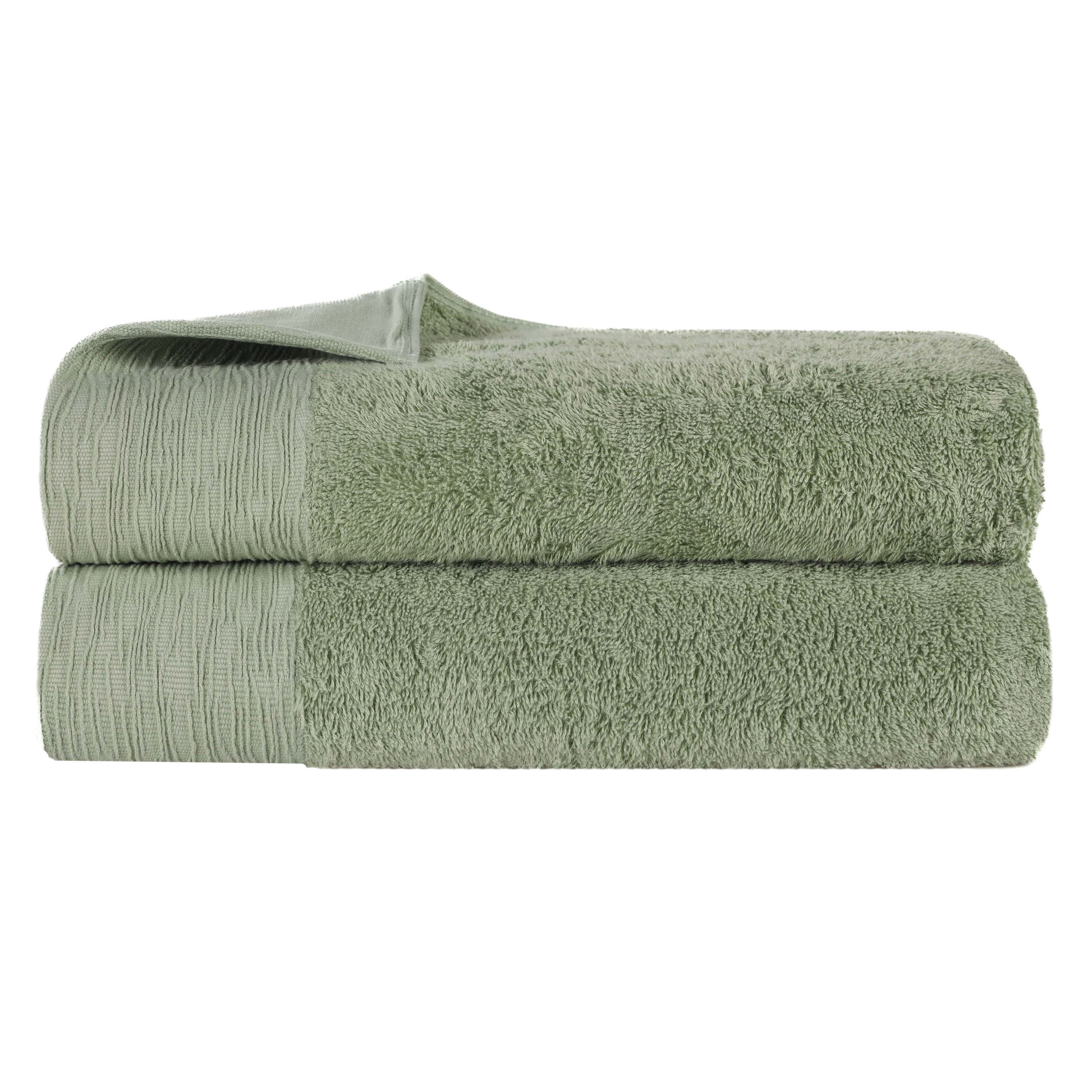 Eco-Friendly Bamboo Rayon Bath Towel Set of 2 - Ultra Soft & Absorbent Bath Sheets for Spa, Gym & Luxury Bathroom Experience