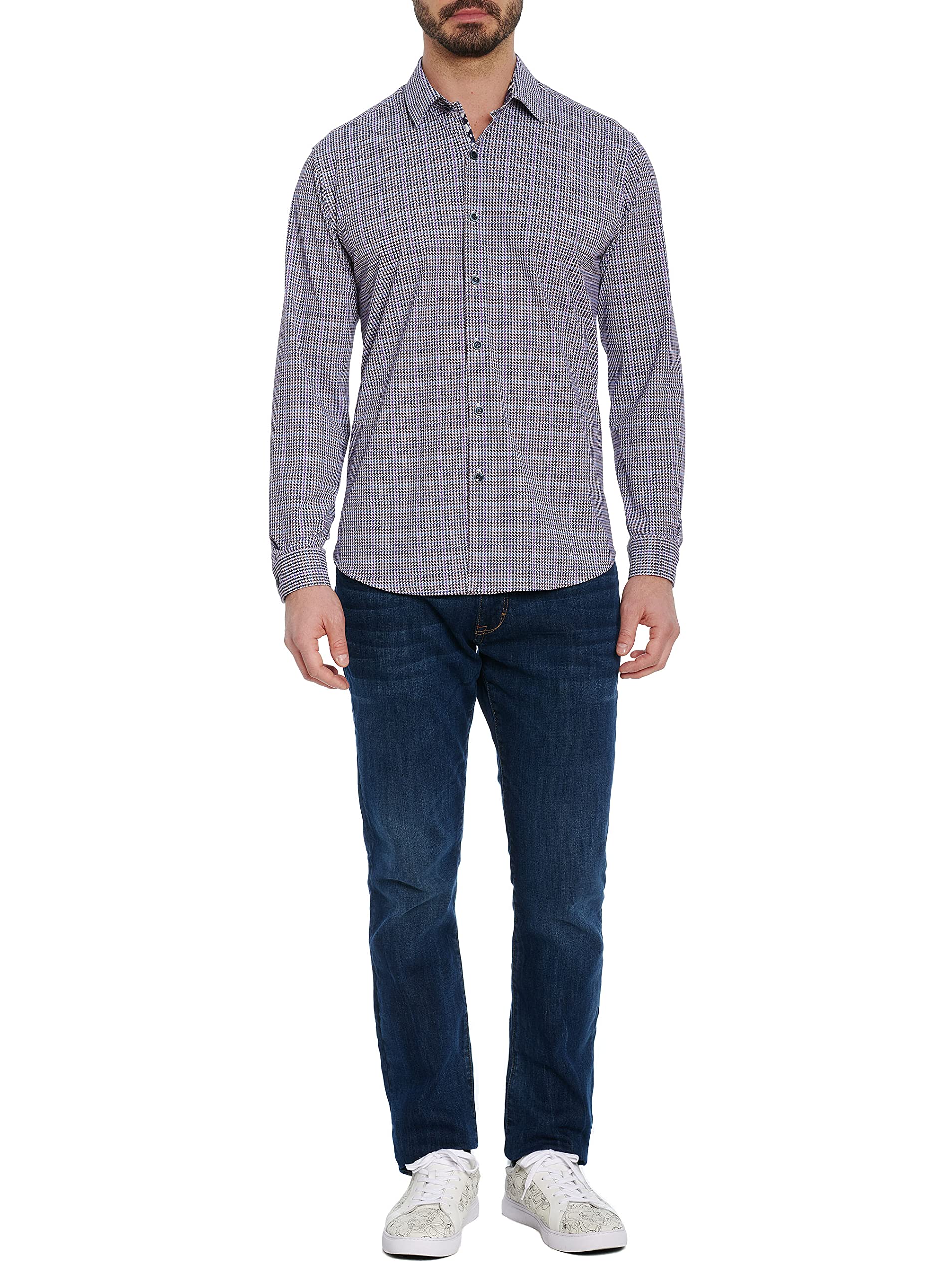 Robert Graham Men's Cloverdale Long Sleeve Woven Shirt | Premium Cotton Dress Shirt for Business & Casual Wear | Office, Date Night & Special Occasions