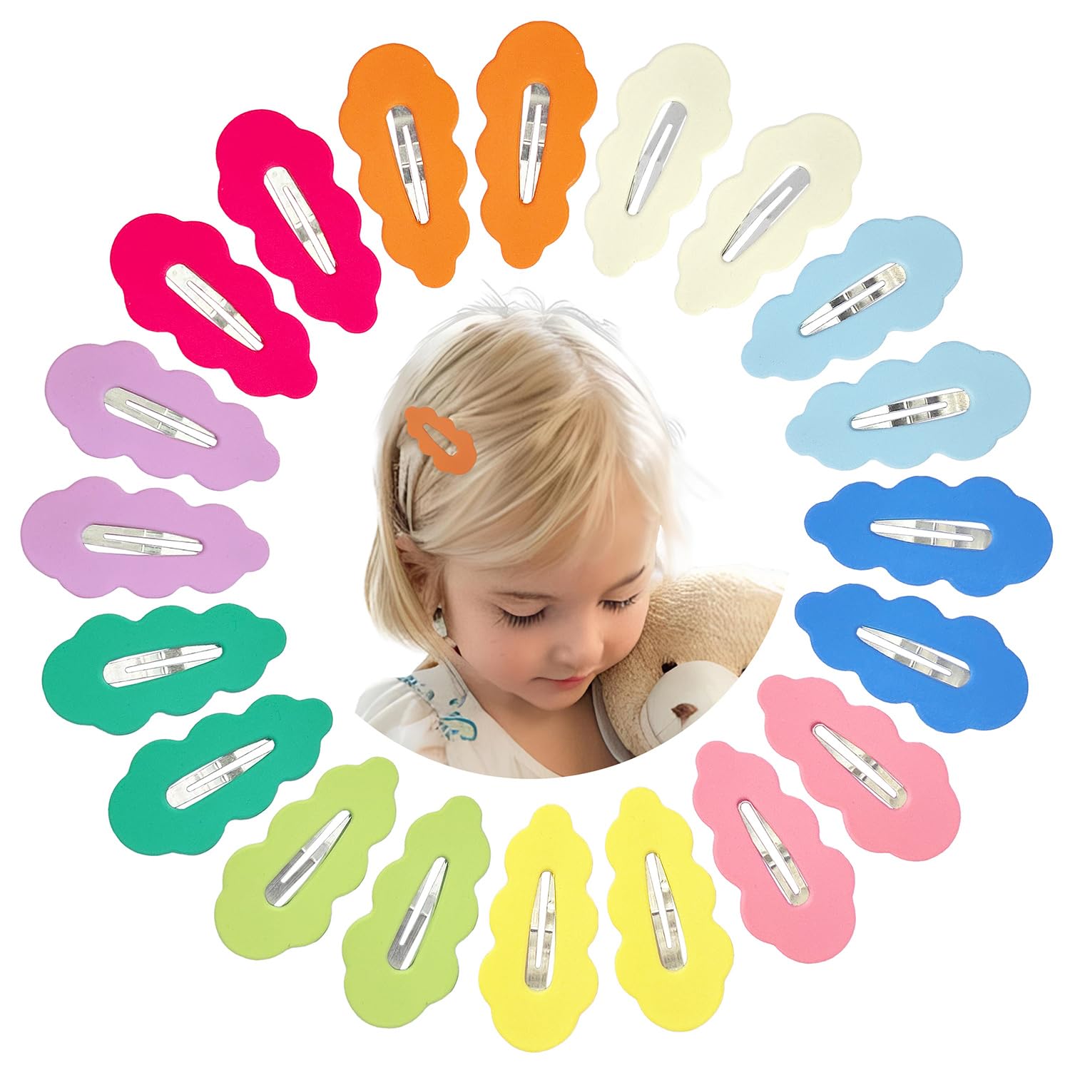 40pcs Non-Slip Snap Hair Clips for Girls - Colorful Barrettes Hair Accessories for Baby, Toddler & Teens - Perfect for School, Parties & Daily Styling