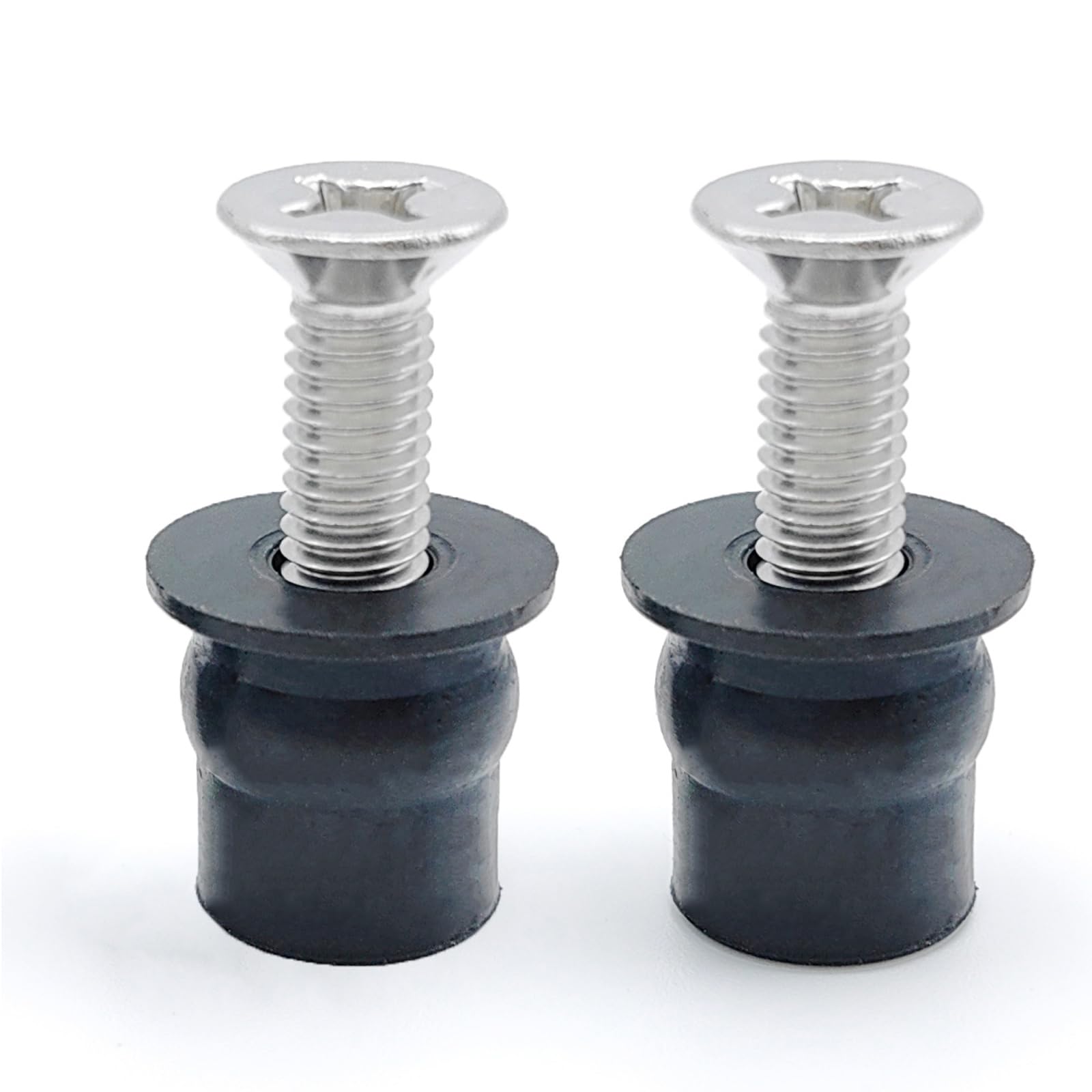 26 Pairs M6 Neoprene Well Nuts with Stainless Steel Bolts for Kayak & Motorcycle Windscreen