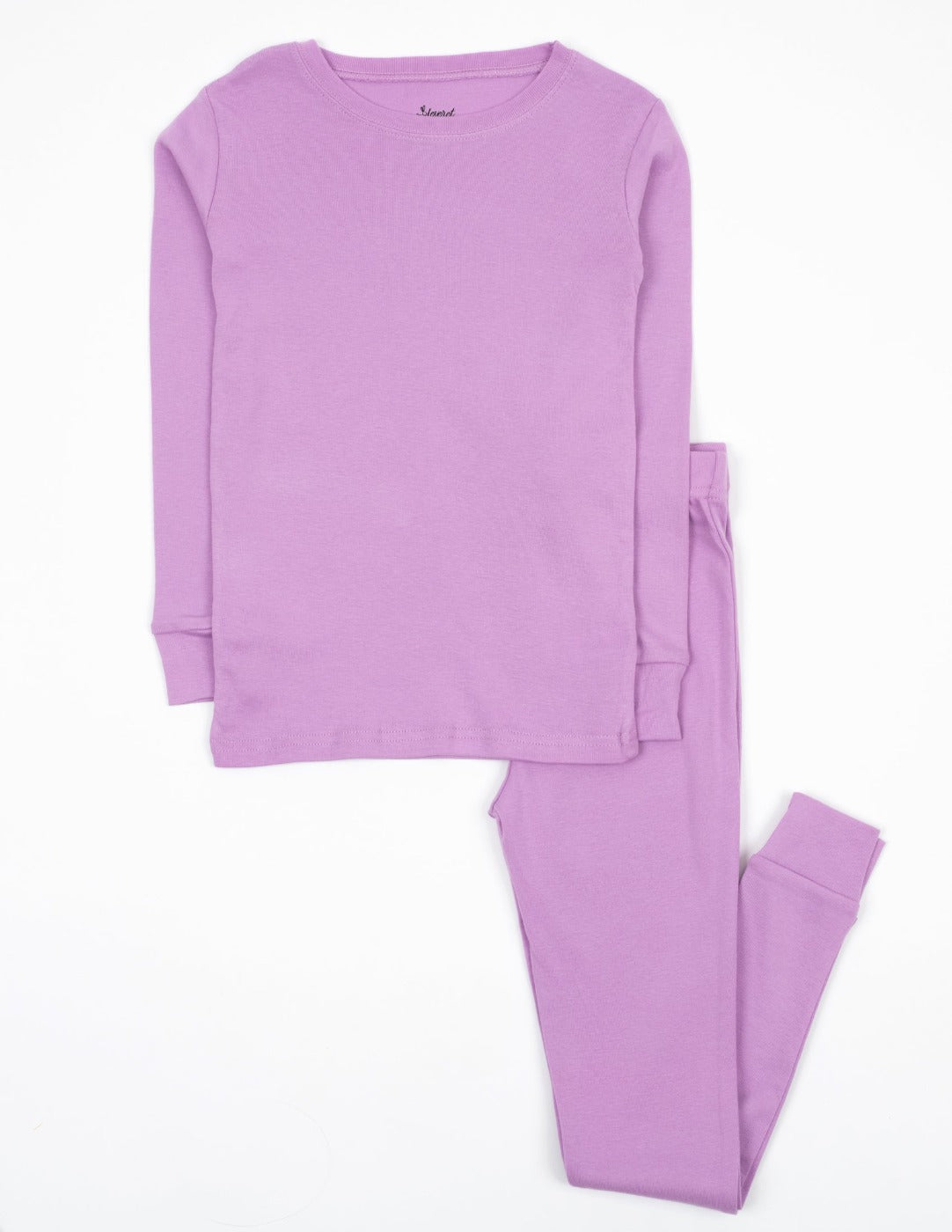 Kids Two-Piece Solid Purple Pajama Set - Soft Cotton Sleepwear for Boys & Girls - Perfect for Bedtime, Lounging & Sleepovers