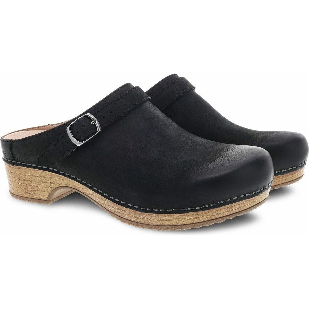DANSKO Women's Berry Burnished Nubuck Leather Clogs - Comfortable Slip-Resistant Shoes for Nurses, Teachers & Healthcare Workers