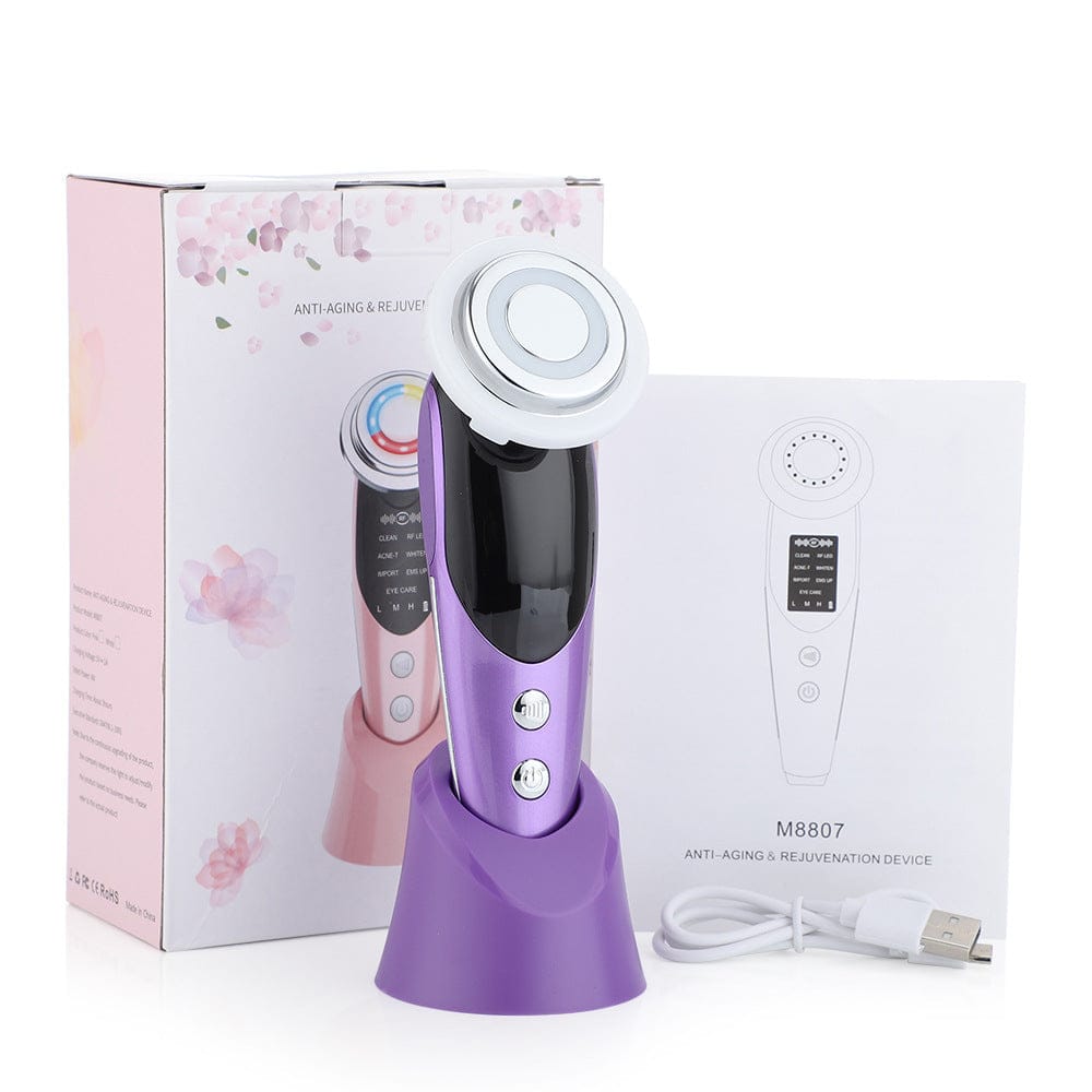 7 in 1 Facial Massager for Skin Care - Electric Face Roller with Anti-Aging, Lymphatic Drainage & Puffiness Reduction - Perfect for Home Spa & Skincare Routine