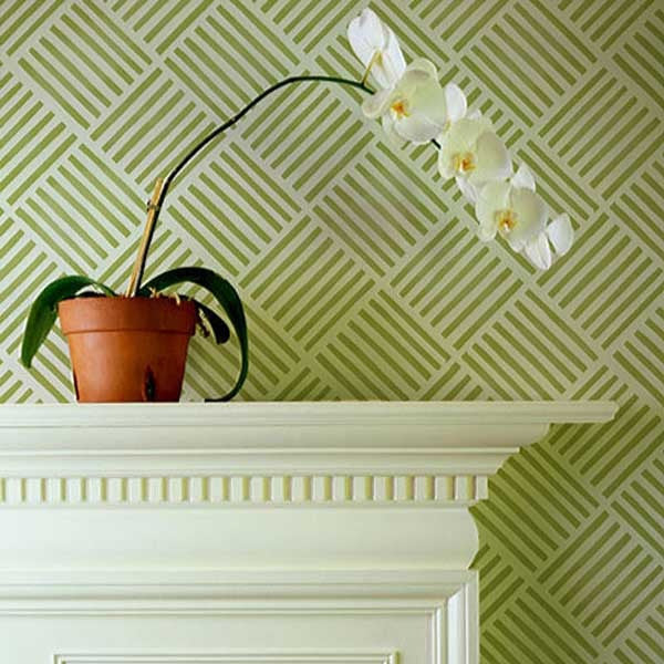 Basketweave Stencil for DIY Crafts - Reusable Painting Template for Walls, Furniture & Fabric Decoration | Perfect for Home Decor, Scrapbooking & Art Projects