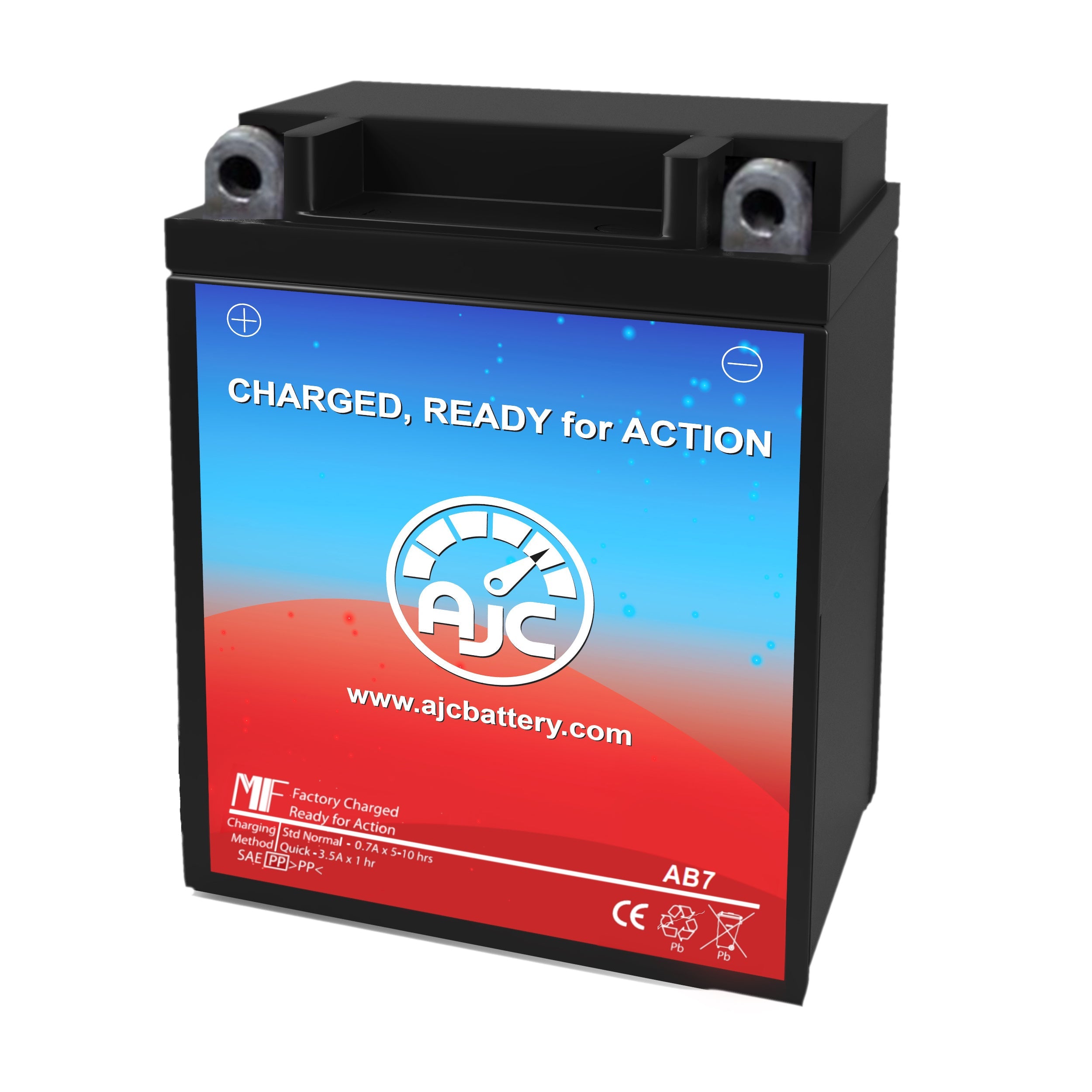 AJC 7A Powersports Battery Replacement - High Performance ATV, Motorcycle & UTV Battery - Perfect for Off-Road Adventures and Outdoor Power Sports
