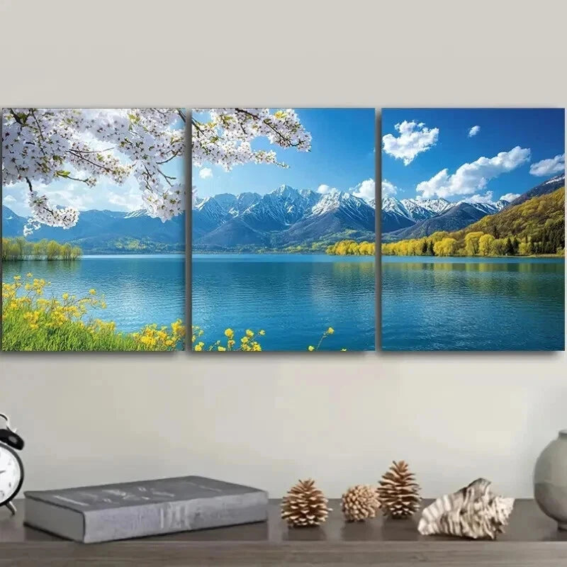 3-Piece Luxurious Yunnan Lijiang Wall Art Set - 50x70cm Framed Canvas Prints | High-Quality Australian-Made Ready-to-Hang Decor for Living Room, Bedroom & Office