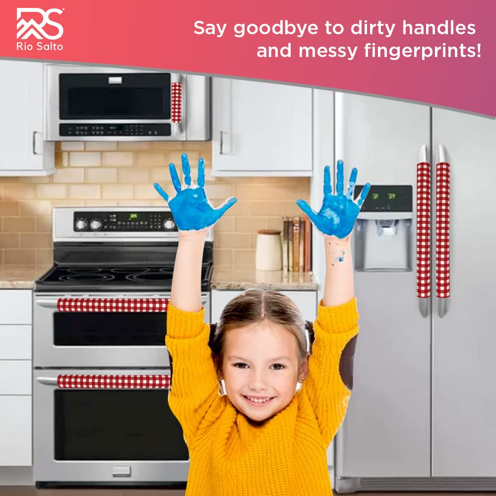 Rio Salto 5-Piece Washable Fridge Handle Covers - Kitchen Decor for Stove, Oven & Dishwasher