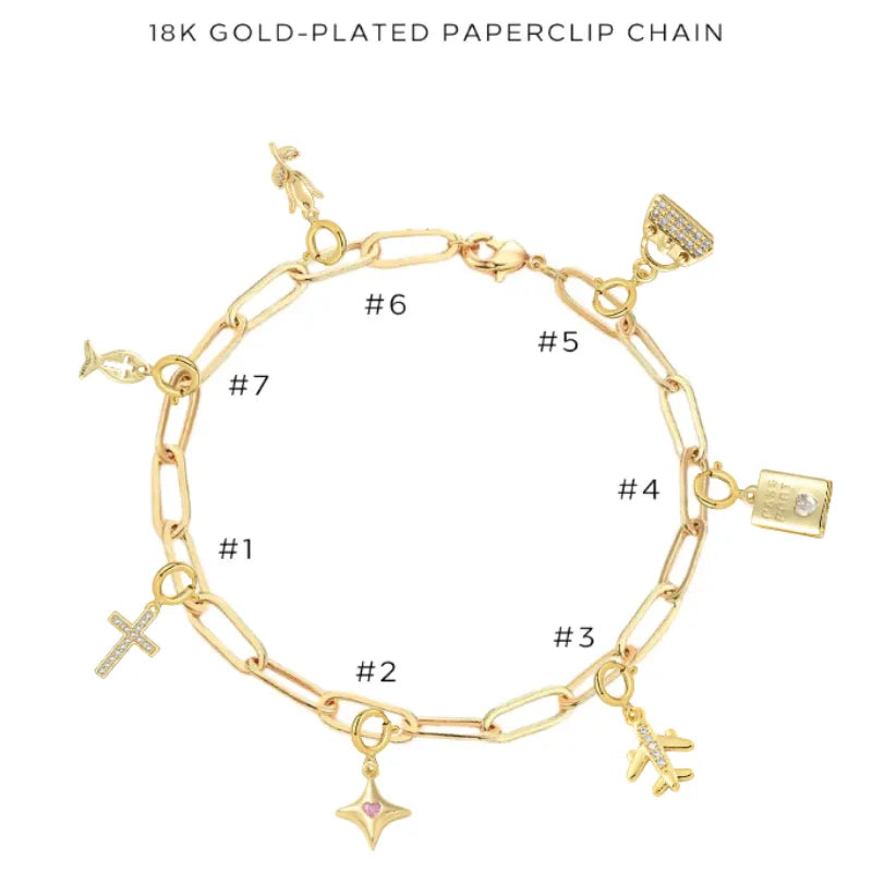 Elegant Charm Bracelet with Assorted Charms - Fashion Jewelry Gift for Women - Perfect for Parties, Anniversaries & Everyday Wear