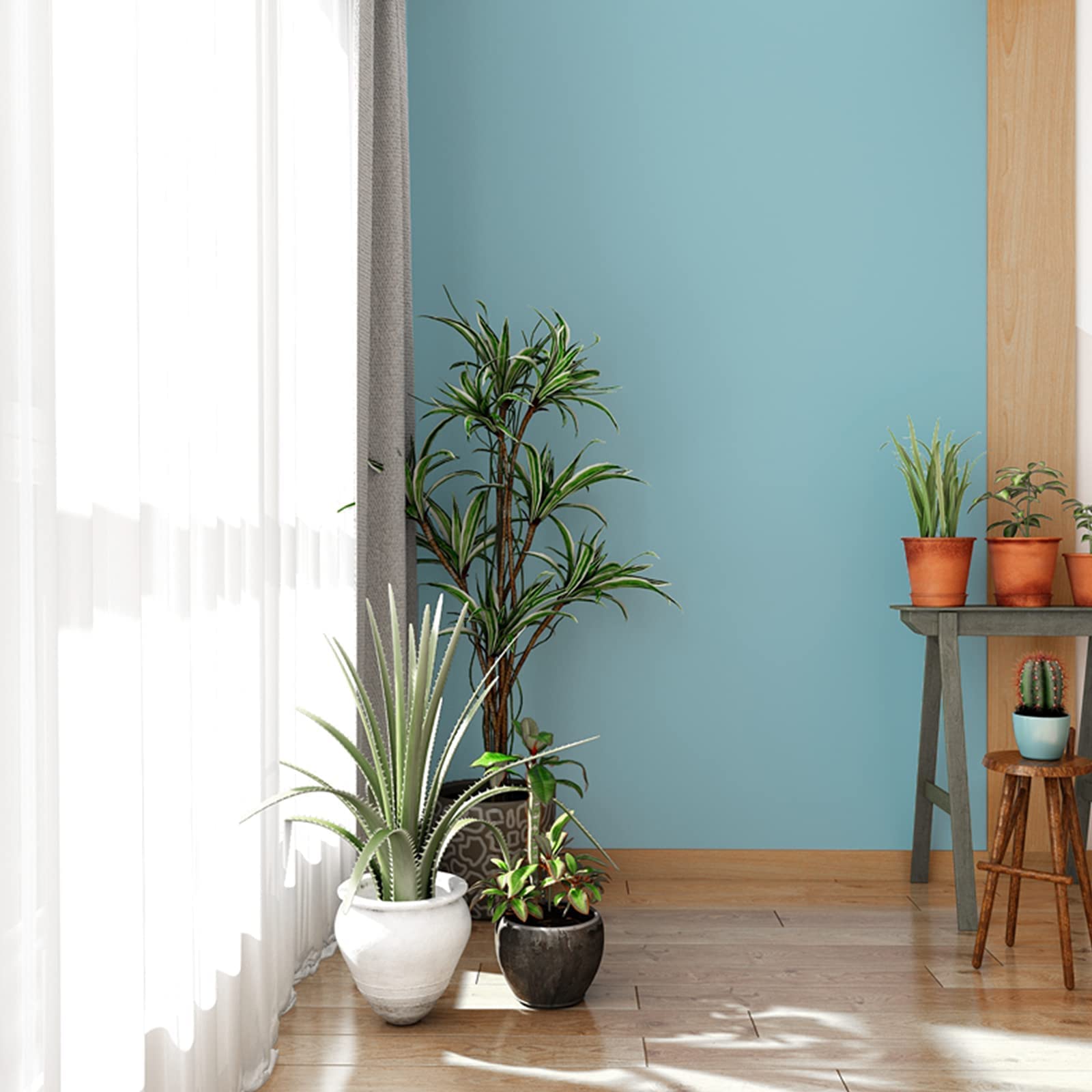 VEELIKE Ocean Blue Peel and Stick Wallpaper - Thick Self-Adhesive Waterproof Vinyl Film for Walls, Countertops, Cabinets & Drawers | Decorative Contact Paper for Bedroom, Kitchen & Home Decor (15.7''x354'') | Perfect for DIY Home Renovation, Furniture Upcycling & Shelf Lining