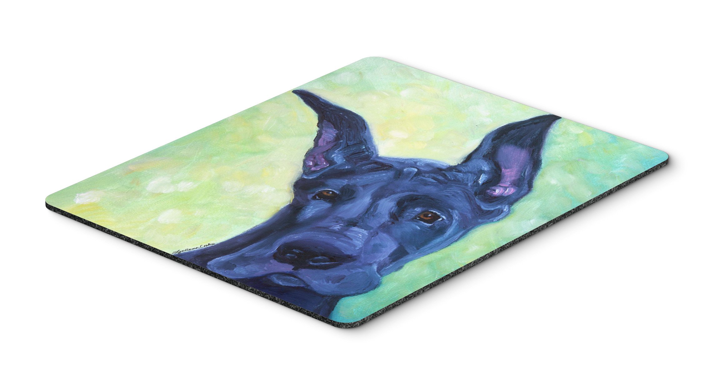 Caroline's Treasures 7388MP Great Dane Midnight Puppy Mouse Pad - Large Washable Non-Slip Desk Mat for Home Office, Gaming & Computer Work | Perfect Gift for Dog Lovers & Pet Owners (12x10 Inches)