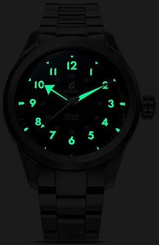 BOLDR Voyage Antarctic Automatic Watch - Stainless Steel Diver's Watch for Men - Waterproof 200M - Perfect for Diving, Swimming & Outdoor Adventures