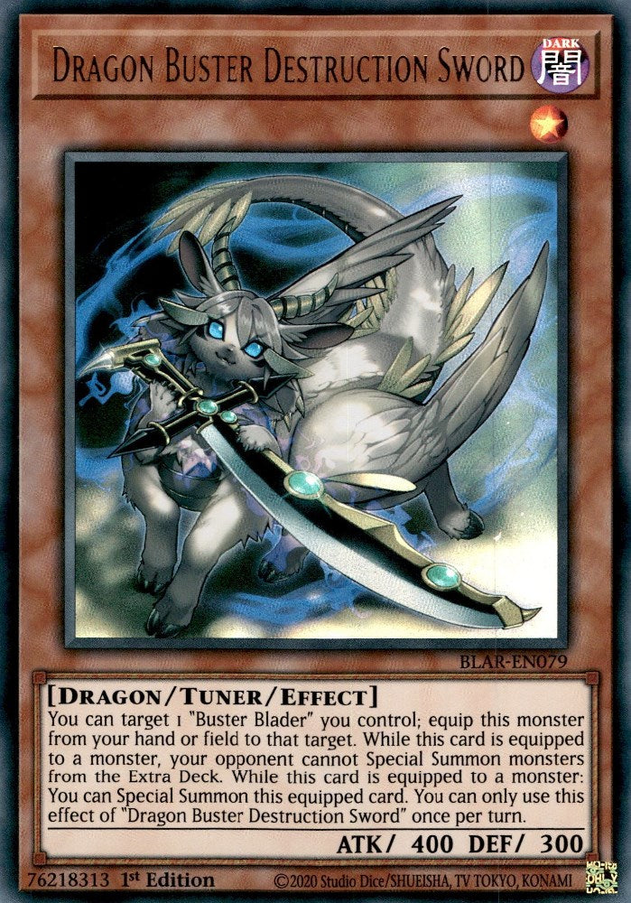 Dragon Buster Destruction Sword - BLAR BLAR EN079 Collectible Trading Card Game - Perfect for Yu-Gi-Oh! Tournaments and Strategy Battles