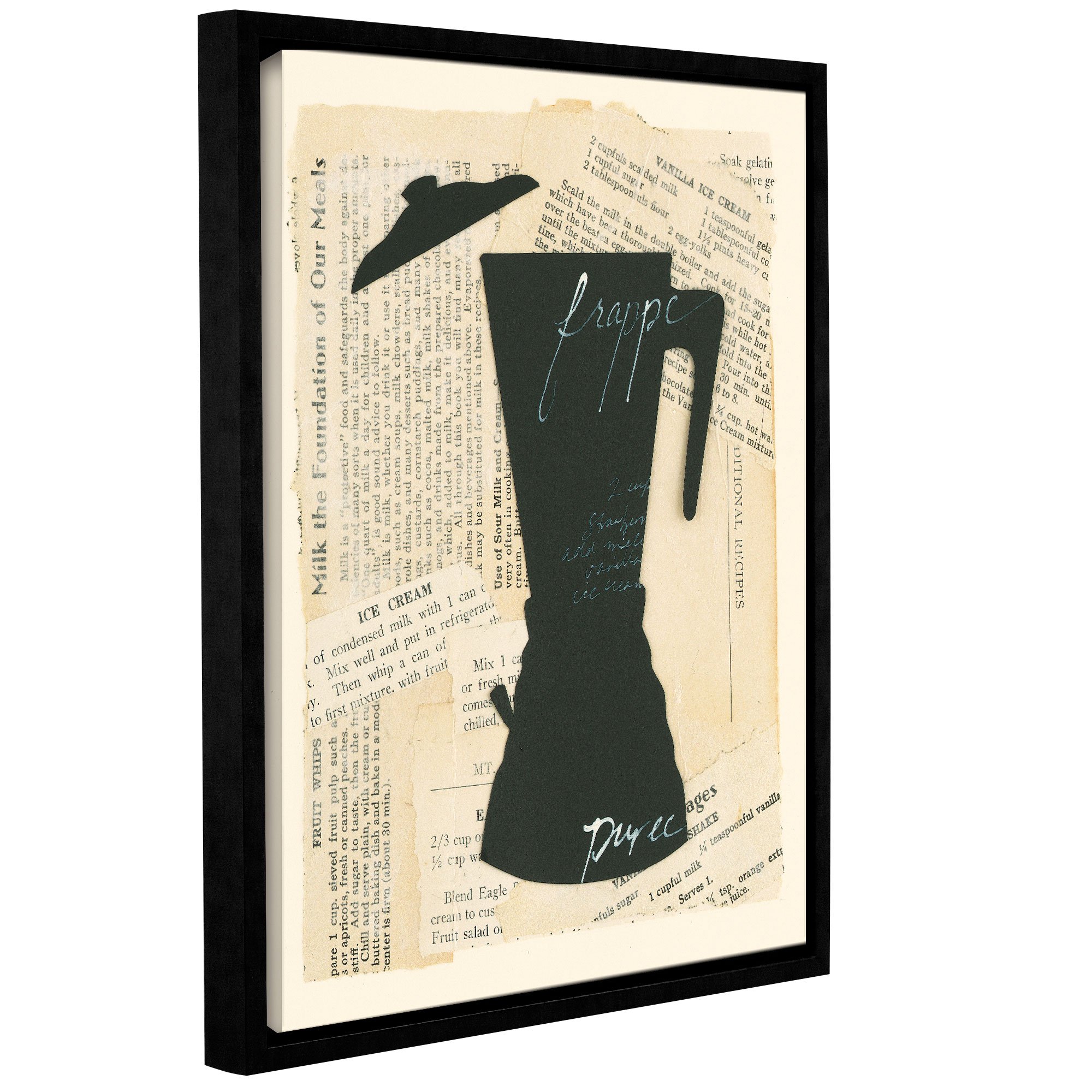 Susan Eby Glass 'Freshly Blended' Gallery Wrapped Floater-Framed Canvas Art Print 36x48 Inches - Modern Abstract Wall Decor for Living Room, Bedroom & Office