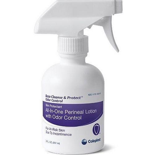 Coloplast Baza Cleanse and Protect Perineal Odor Control Lotion - Scented Skin Care Solution, 8 fl oz (237 mL) - 1 Count - Ideal for Incontinence, Postpartum & Elderly Care