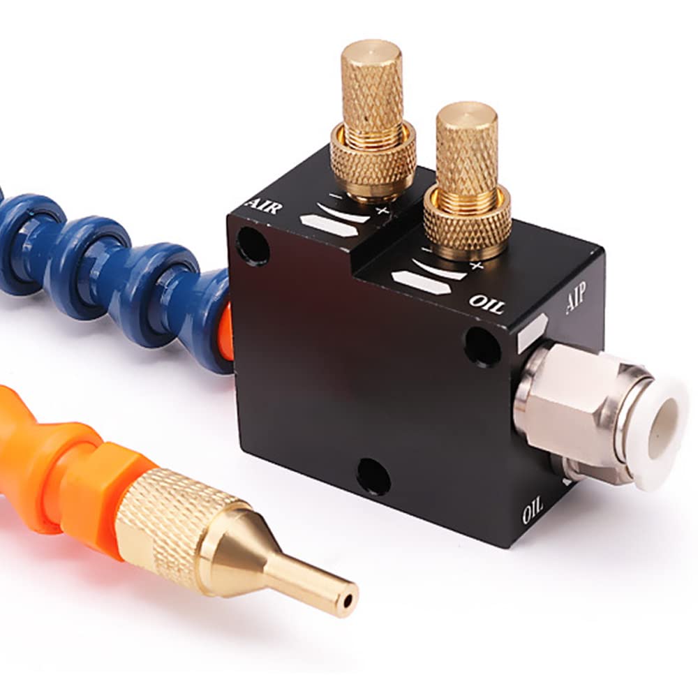 CLAHJQX BPV-3000 Mist Coolant Lubrication Spray System for CNC Machine Cooling & Metal Cutting | Engraving Machine Coolant Injector | Ideal for Lathe, Milling & Drilling Operations