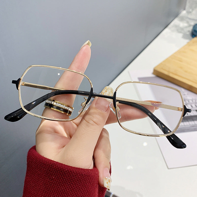 Stylish Women's Metal Frame HD Anti Blue Light Reading Glasses - Perfect for Computer Work, Gaming & Screen Time Protection