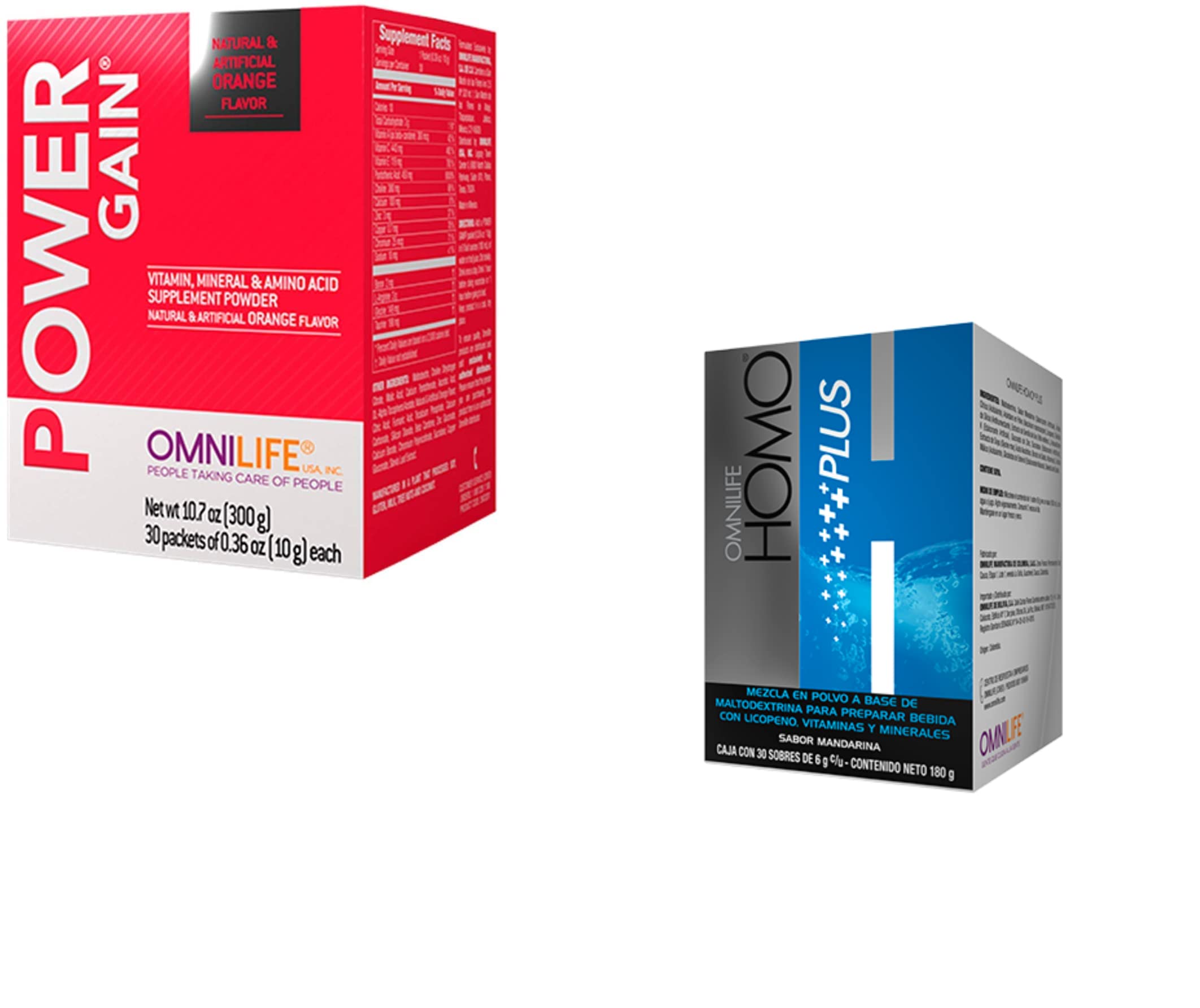 Power Gain Box with 30 Packets (300g) & OML HOM Plus Box with 30 Sachets (180g) - Premium Nutritional Supplements for Muscle Growth and Energy Boost - Ideal for Fitness Enthusiasts and Athletes