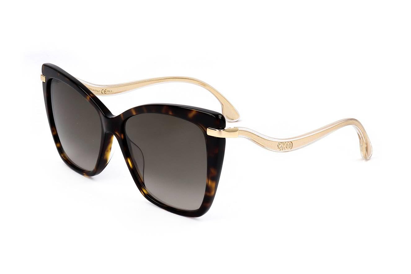 Jimmy Choo Women's Modern Sunglasses - UV Protection, Polarized Lenses, Fashionable & Lightweight for Outdoor, Driving, Beach & Travel