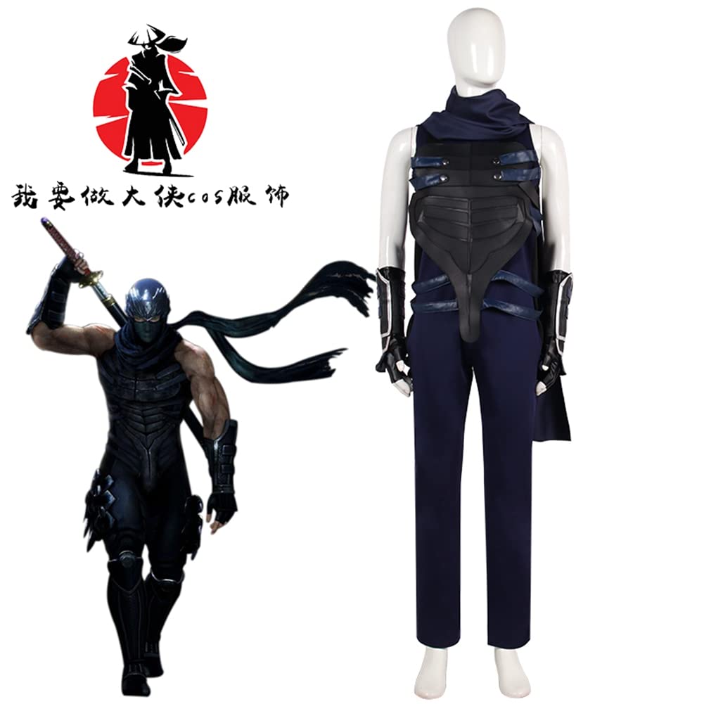 RYU HAYABUSA Cosplay Costume Set for Men & Women - Ninja Gaiden Video Game Character Halloween Outfit, Carnival Party Suit, Anime Convention Cosplay