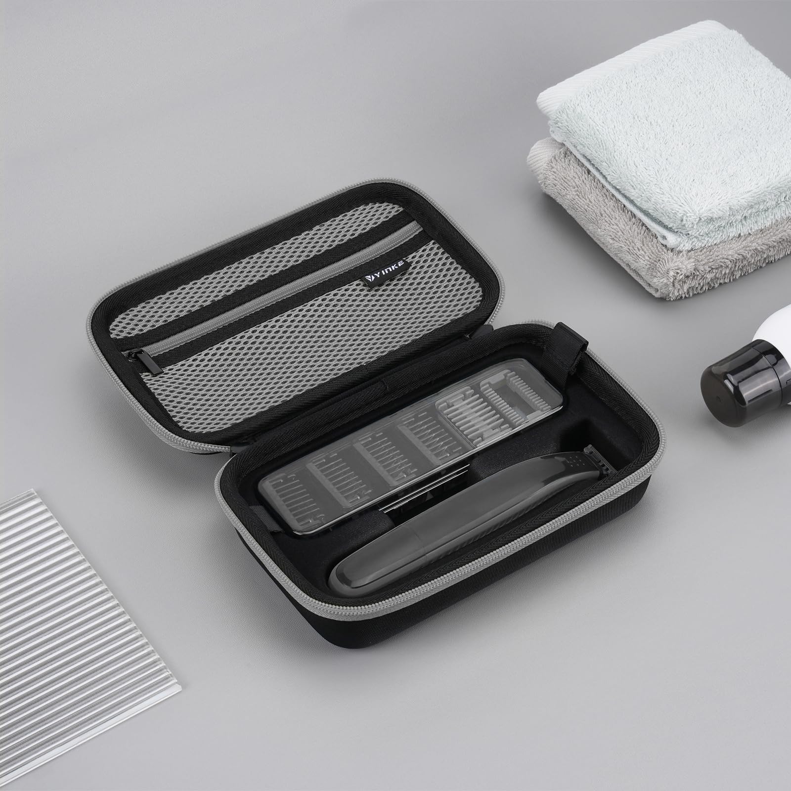 Yinke Electric Razor Case for Philips Norelco One Blade QP2520 QP2530 QP2620 QP2630 - Travel Storage Pouch for Shaving Grooming Essentials