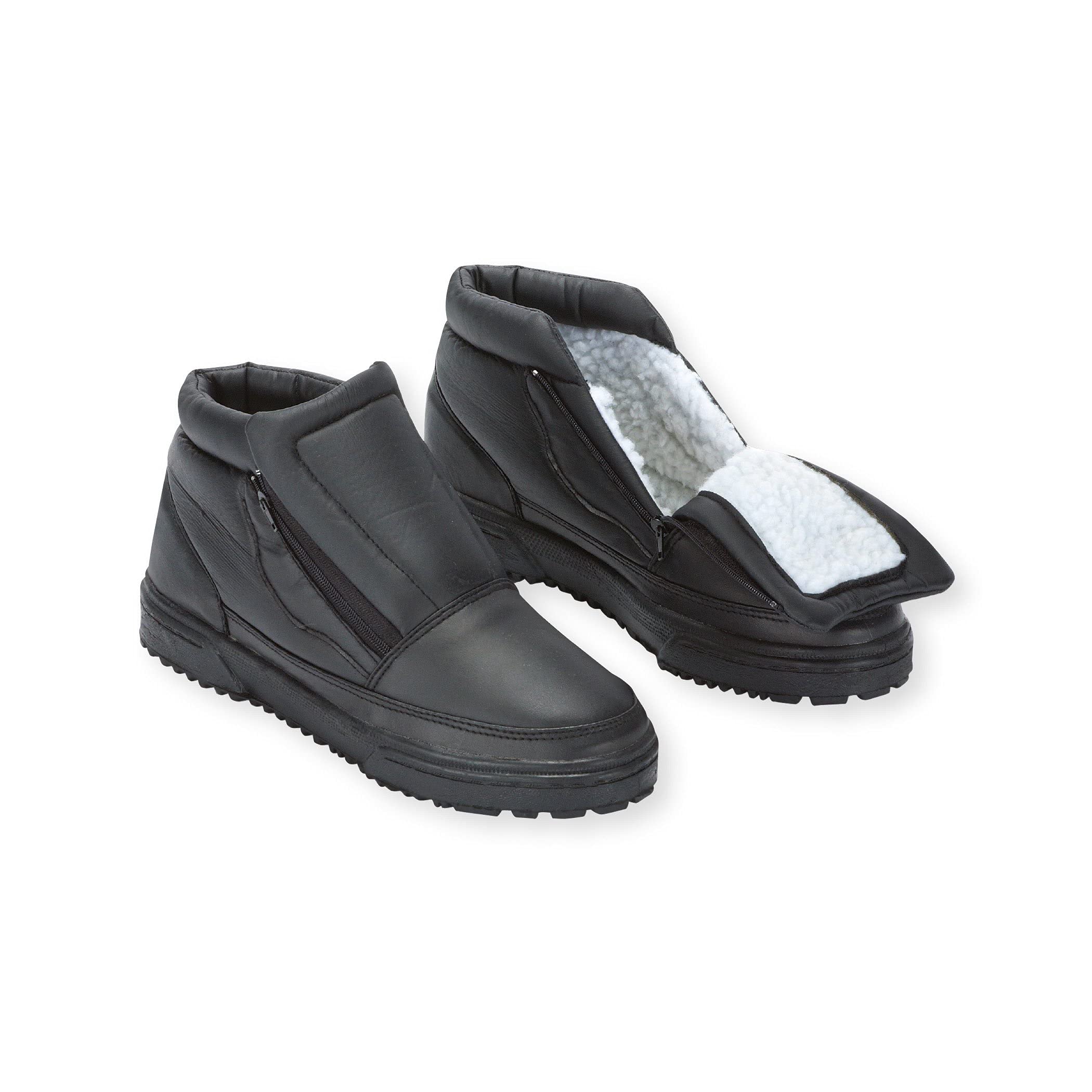 Warm Winter Snow Boots with Ice Grippers for Women - Wide Width Comfortable Non-Slip Boots for Snowy Weather & Outdoor Activities