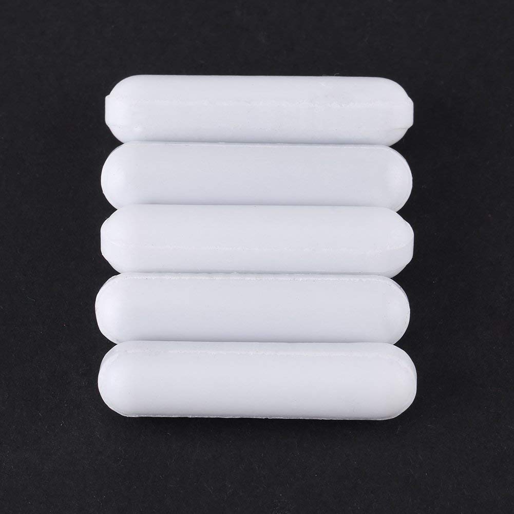 5pcs PTFE Magnetic Stir Bars - C7×30mm White Stirring Rods for Laboratory Mixers & Magnetic Stirrers | Ideal for Chemistry Experiments, Scientific Research & Lab Mixing Applications