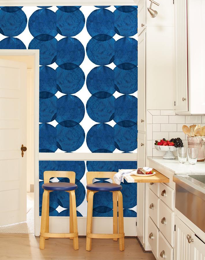 Large Dumbo Wallpaper by Chris Benz in Navy Blue - Perfect for Kids' Rooms, Nursery Decor, and Disney Themed Interiors