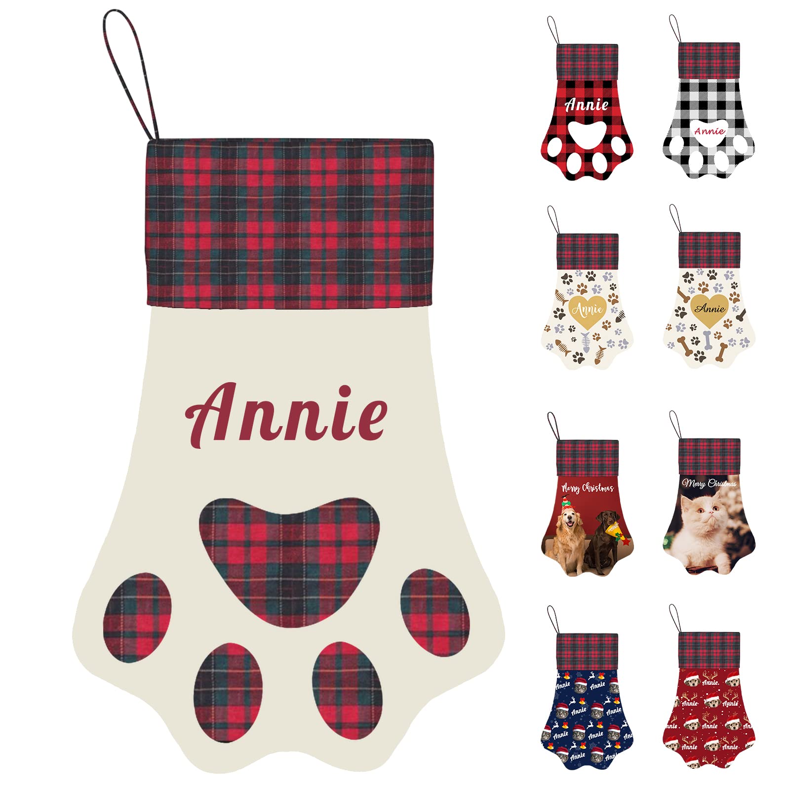 Custom Personalized Christmas Stockings for Dogs & Cats - Large 17