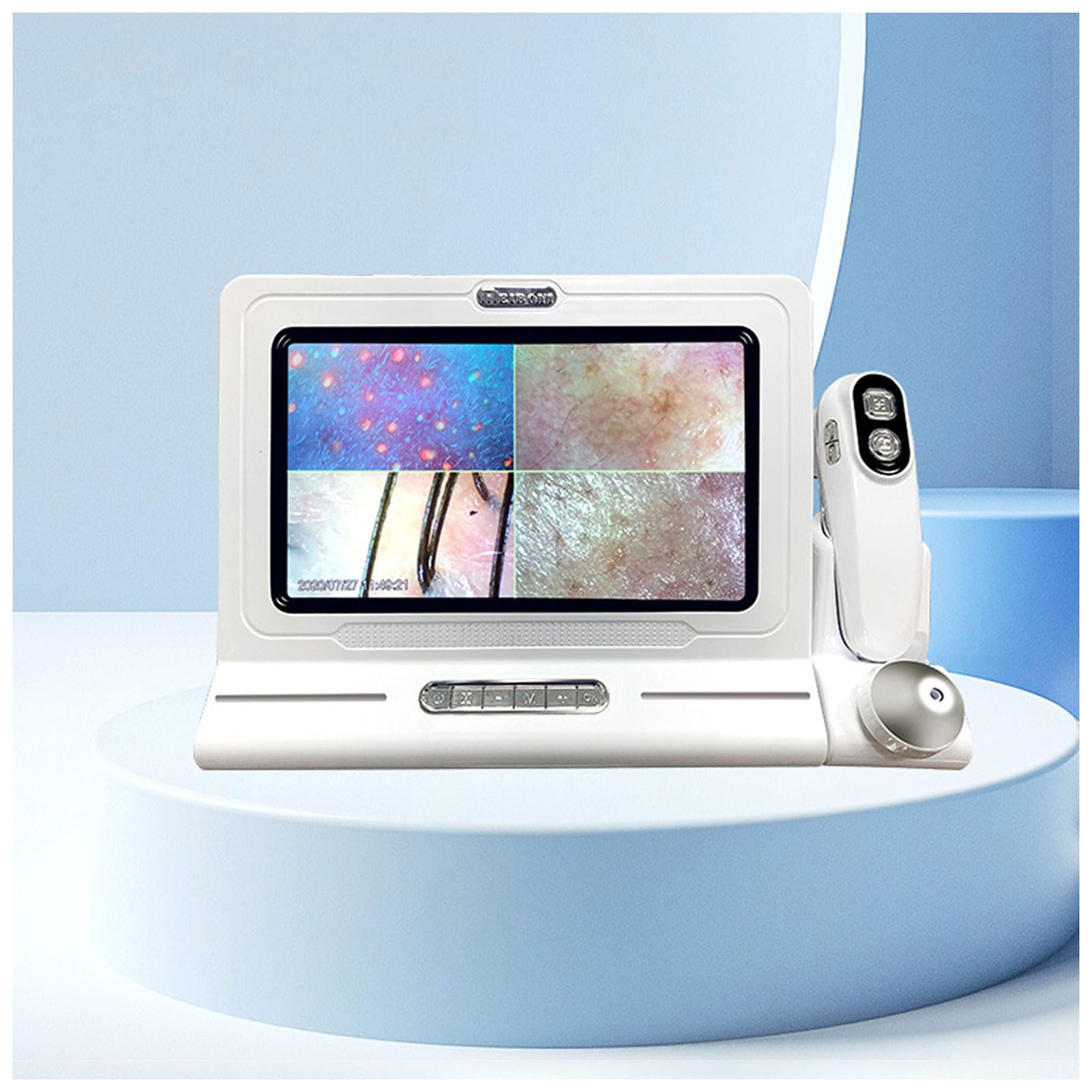 Professional 11-Inch Digital Skin & Scalp Analyzer - Hair Follicle Microscope, Oil & Moisture Tester for Salon & Home Use - Facial Skin Diagnosis & Hair Analysis Device for Beauty Care & Dermatology