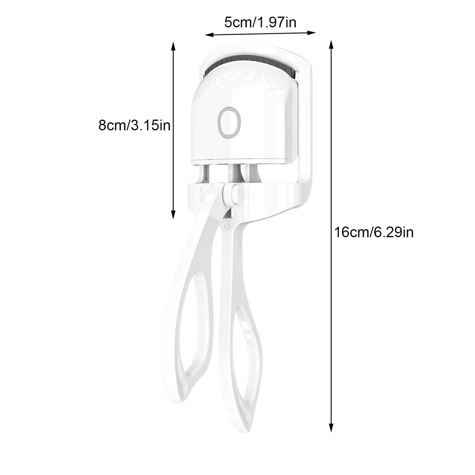 USB Rechargeable Heated Eyelash Curler - Crobat Electric Lash Curler with 2 Heating Modes for Long & Natural Lashes | Quick Curling | Perfect for Home, Travel & Daily Makeup Routine (Pink)